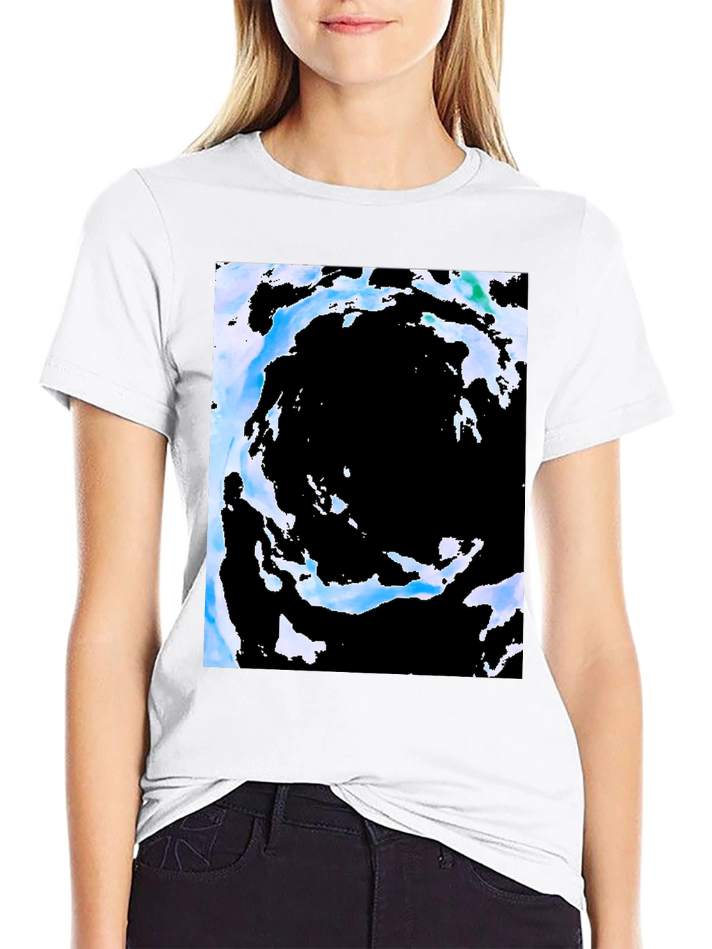 Abstract Vortex Black T-Shirt