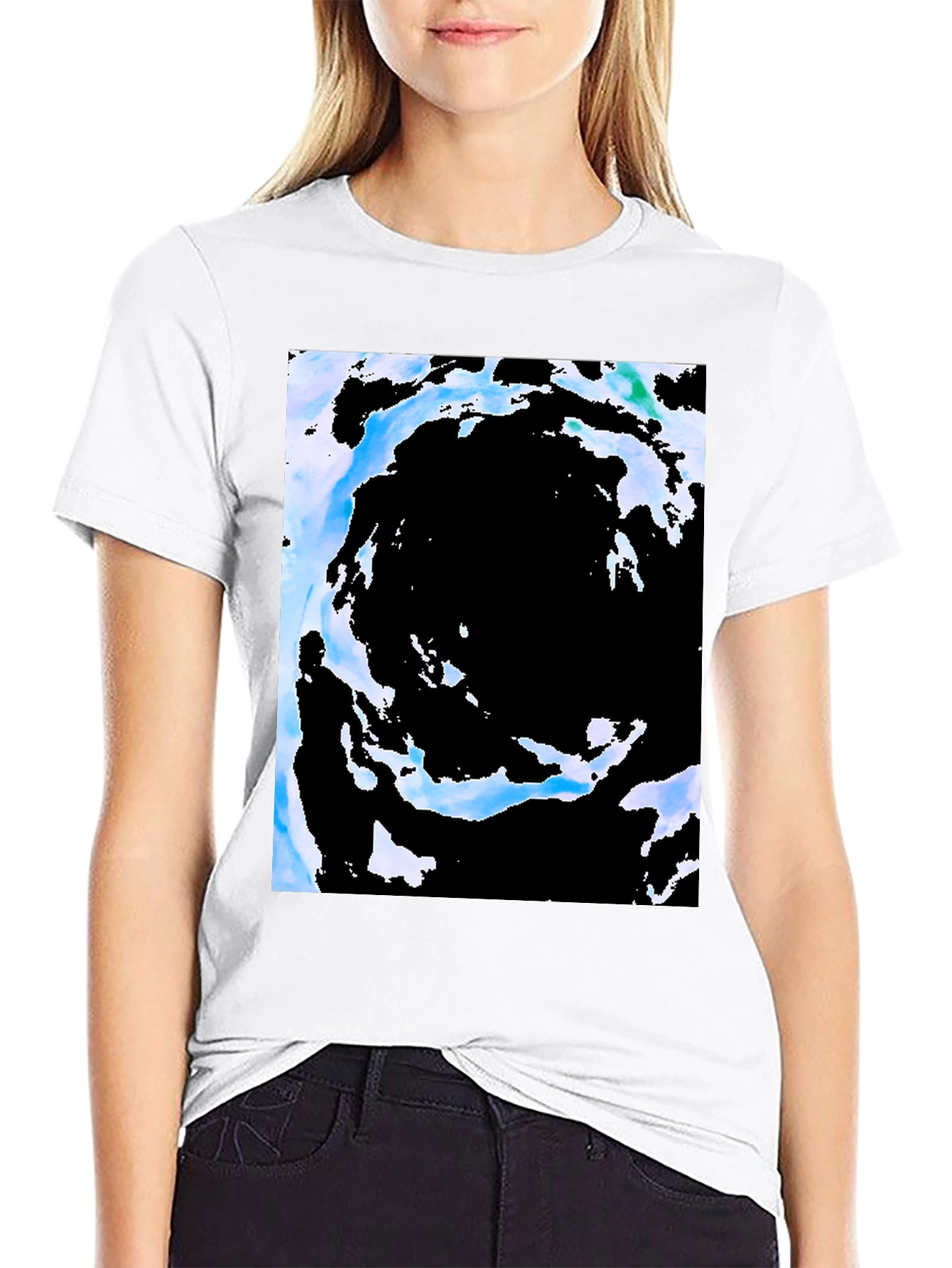 Abstract Vortex Black T-Shirt