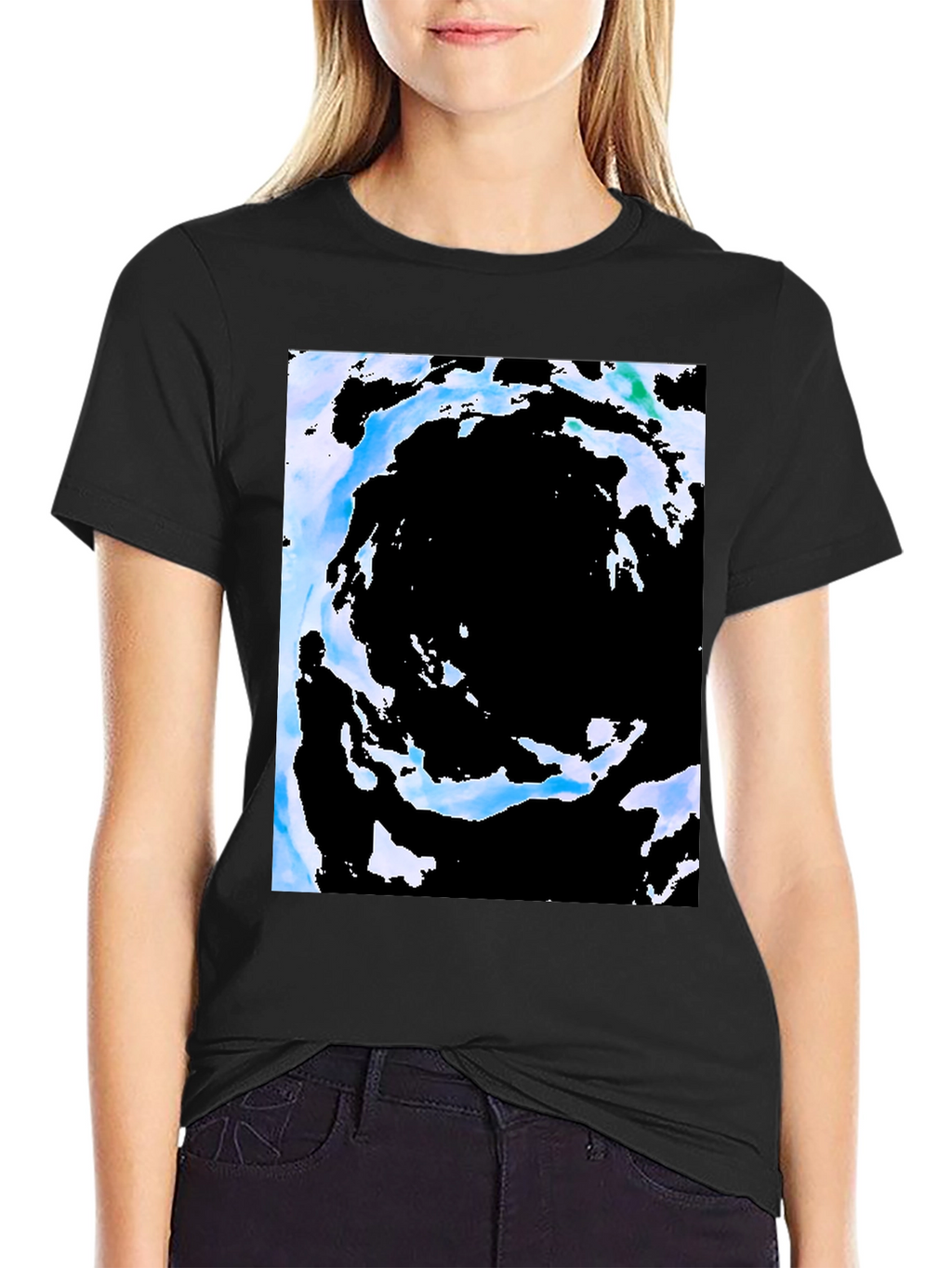Abstract Vortex Black T-Shirt