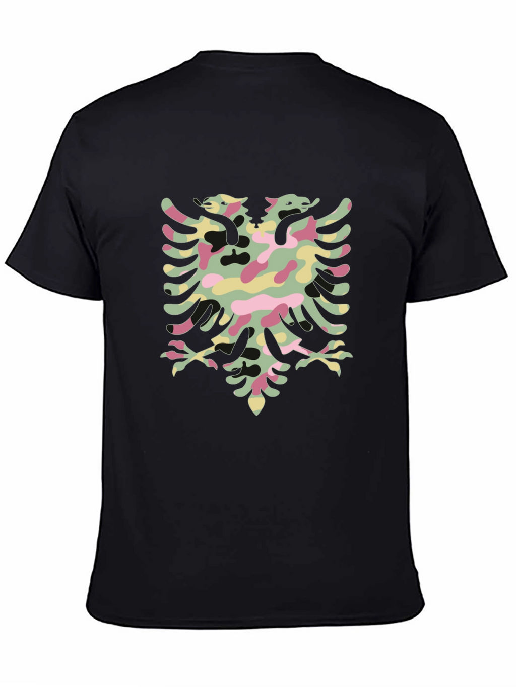 Albanian Eagle Camo T-Shirt - Black