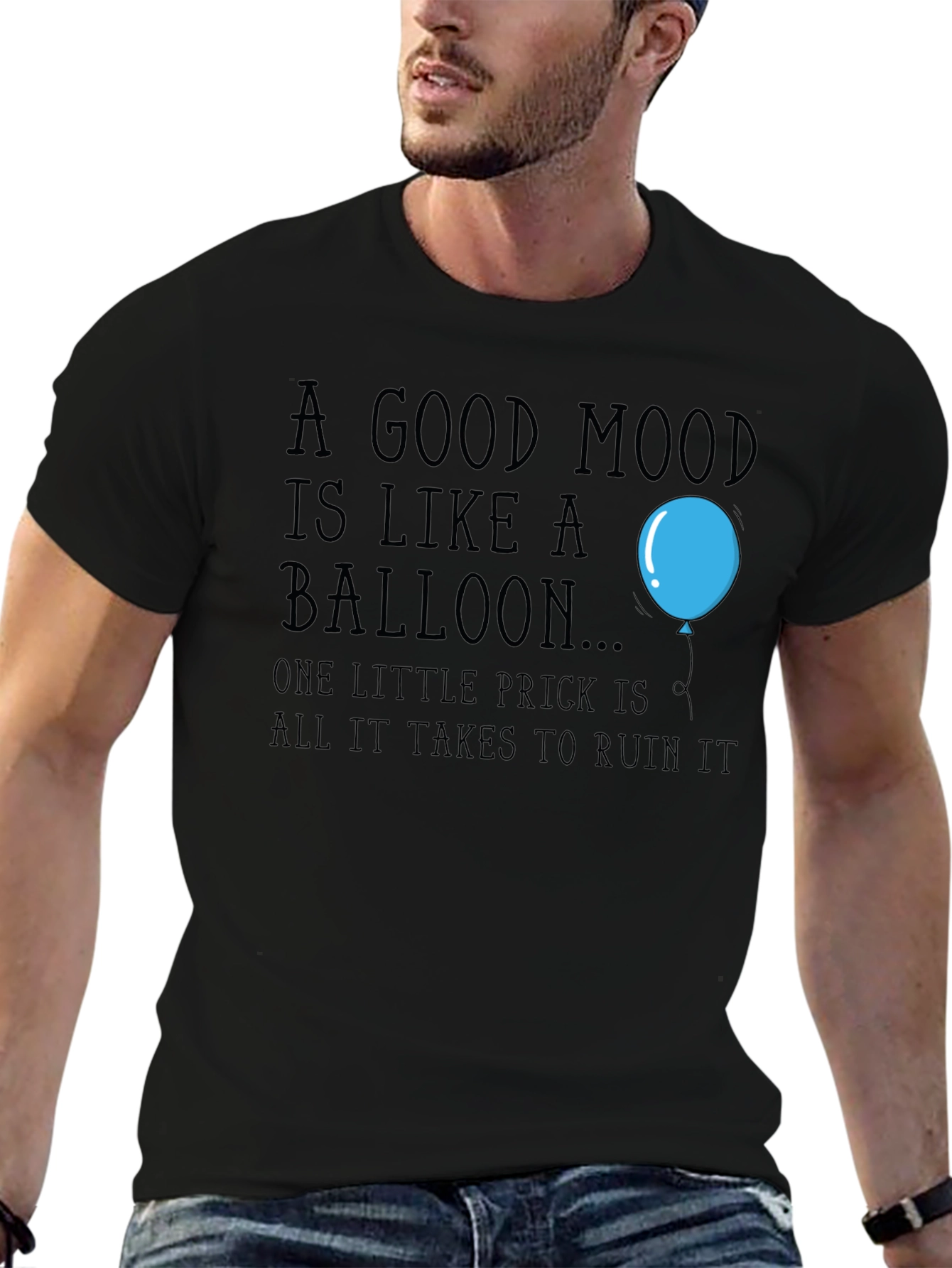 A Good Mood Balloon Graphic Tee - Unisex