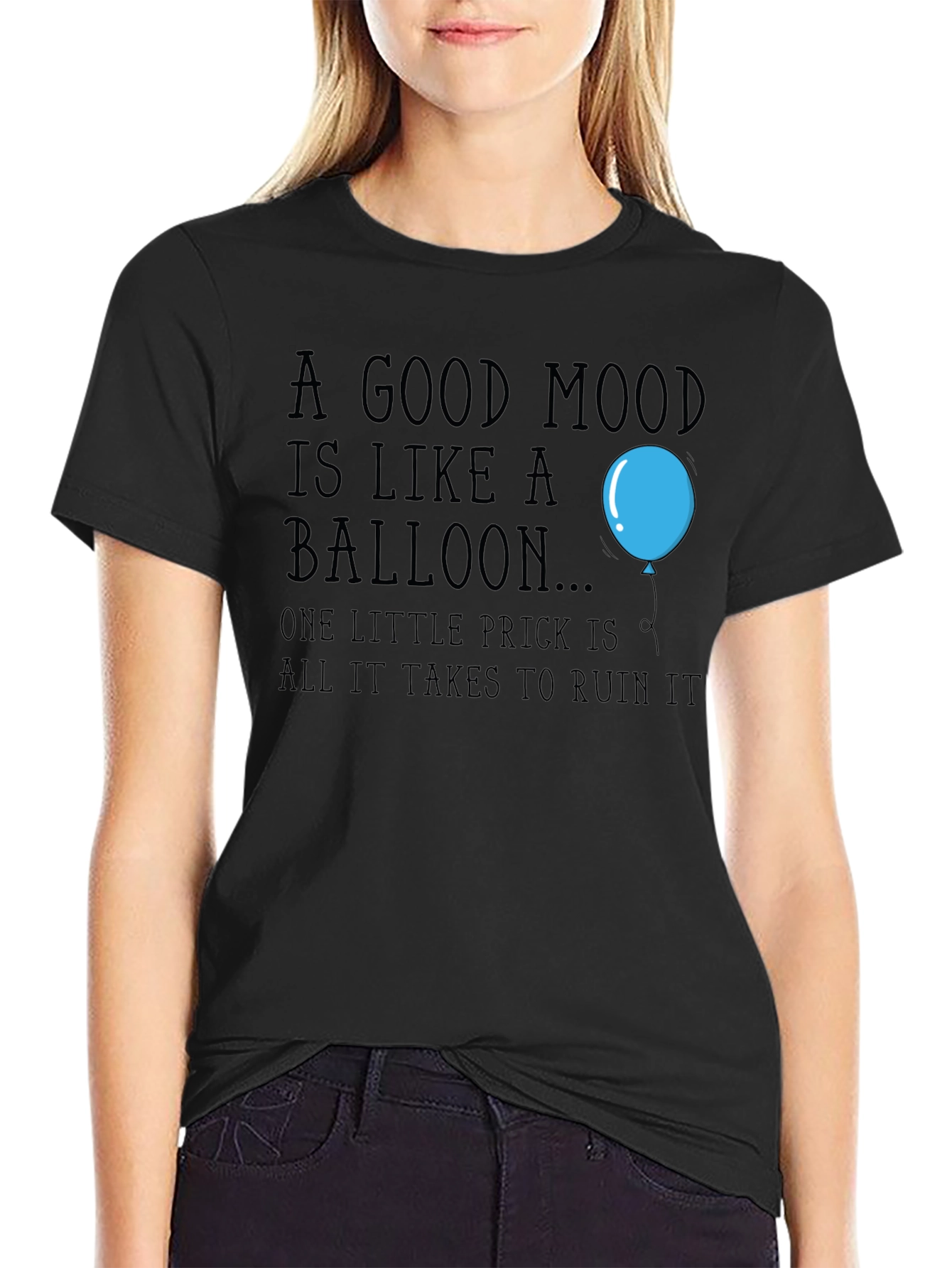 A Good Mood Balloon Graphic Tee - Unisex