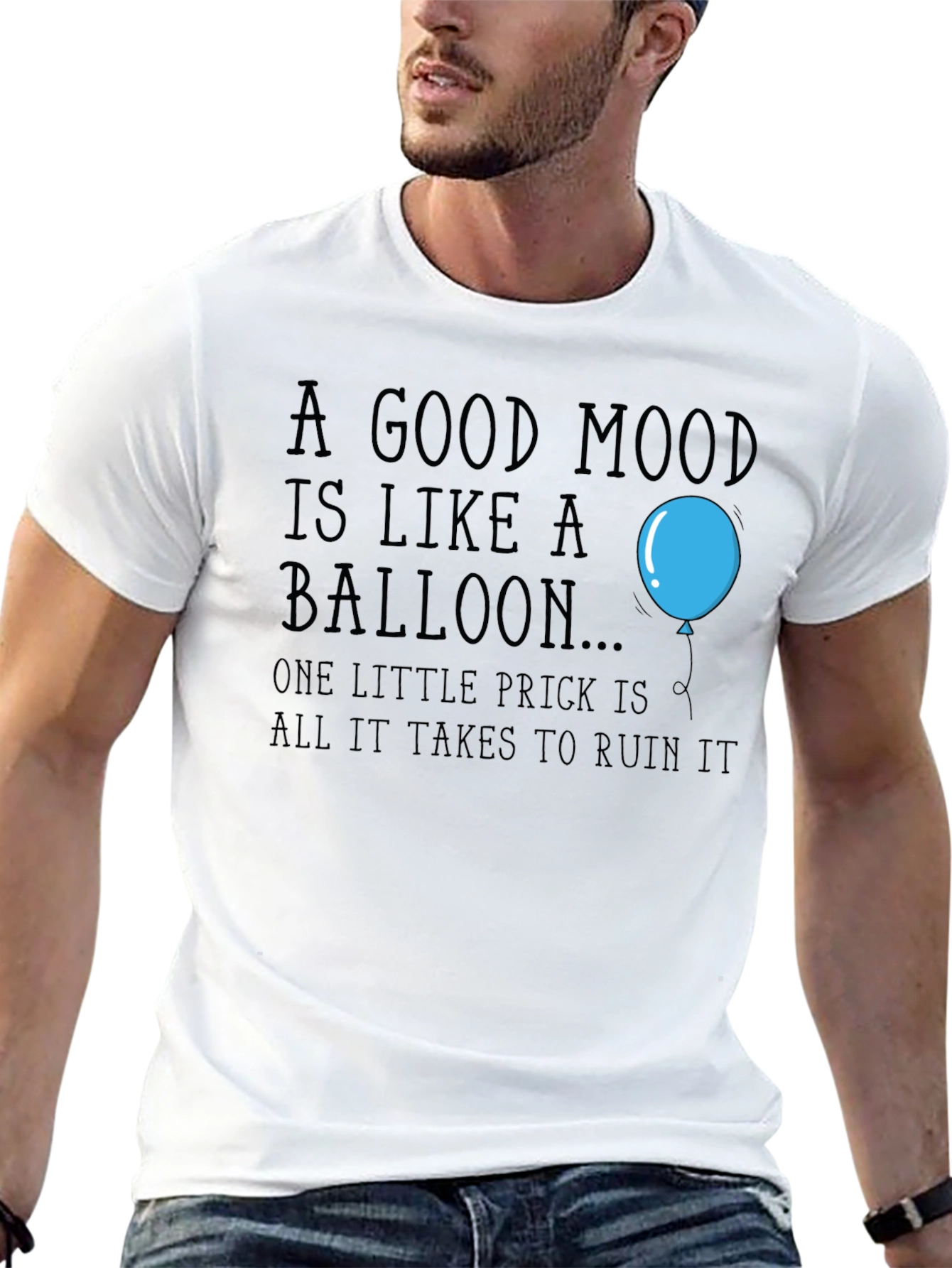 A Good Mood Balloon Graphic Tee - Unisex