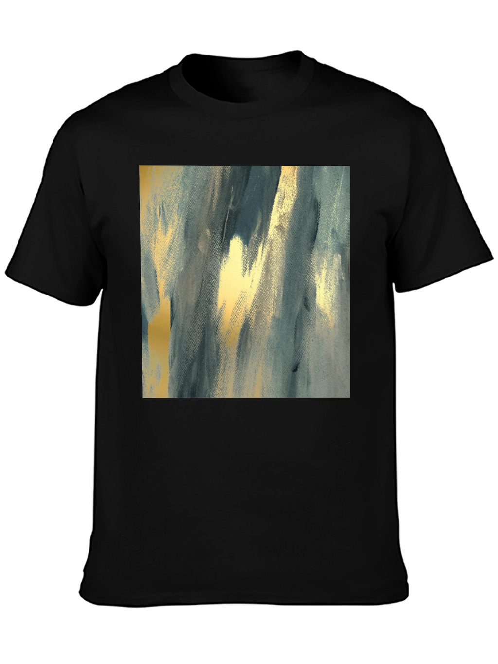 Abstract Art Print Black T-Shirt