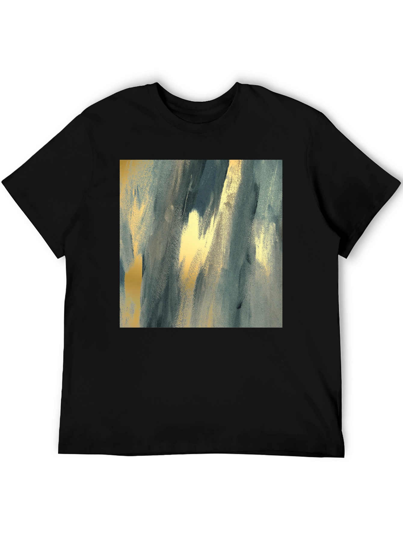 Abstract Art Print Black T-Shirt
