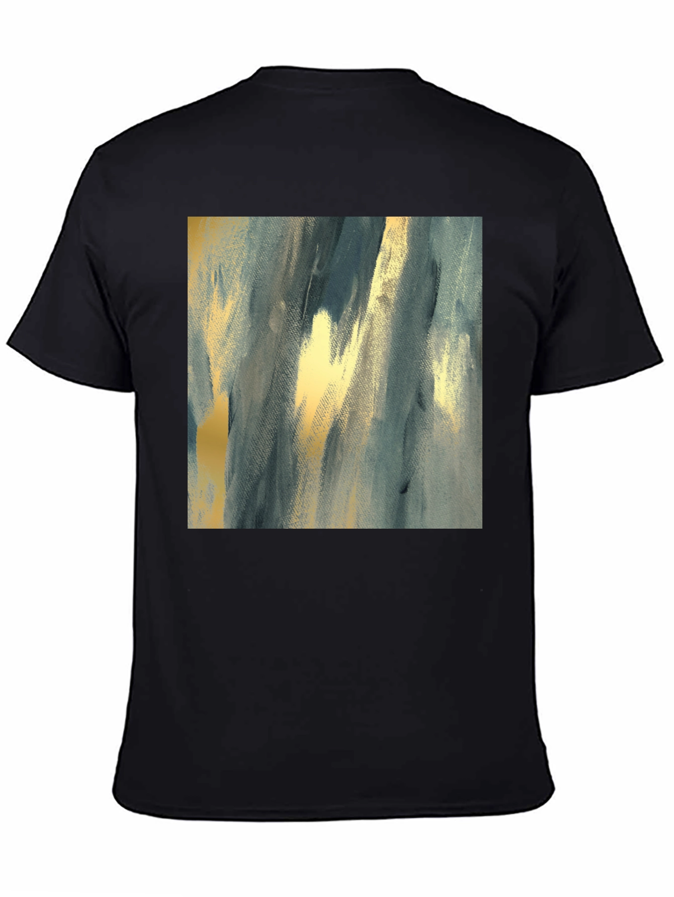 Abstract Art Print Black T-Shirt