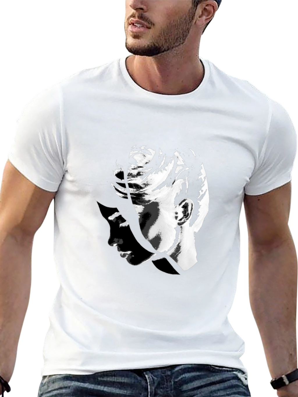 Abstract Portrait Black T-Shirt