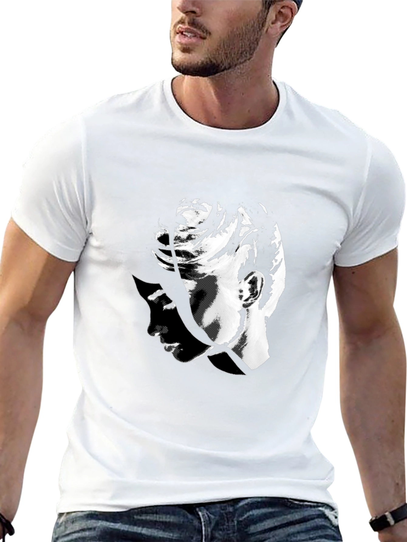Abstract Portrait Black T-Shirt