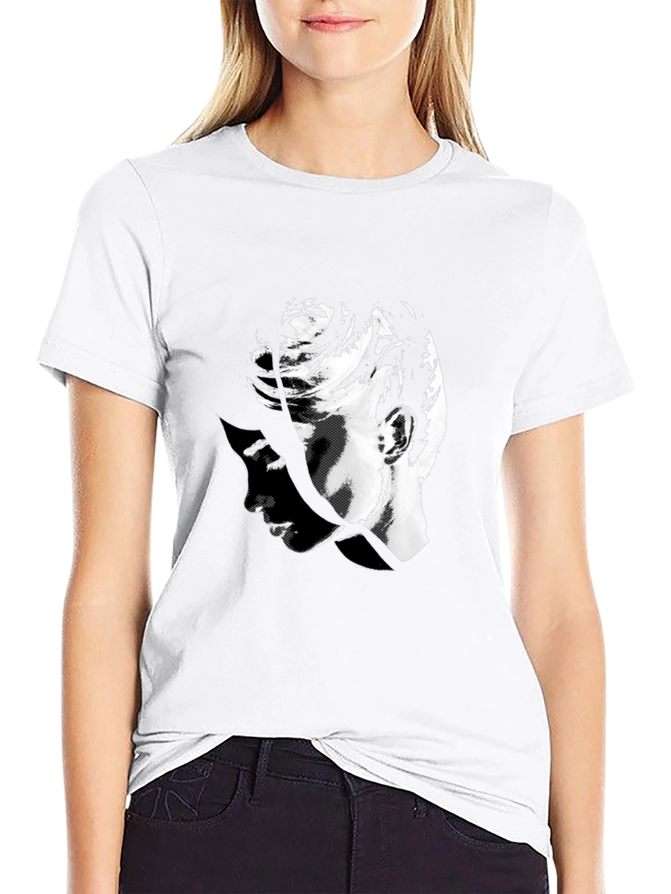 Abstract Portrait Black T-Shirt