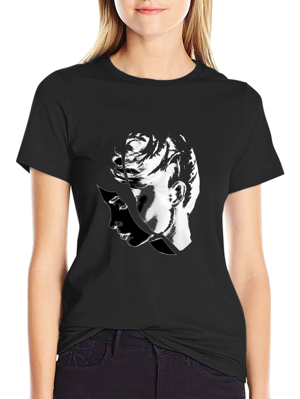 Abstract Portrait Black T-Shirt