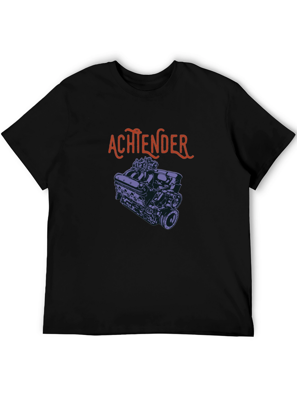 Achtender Engine Graphic T-Shirt - Black