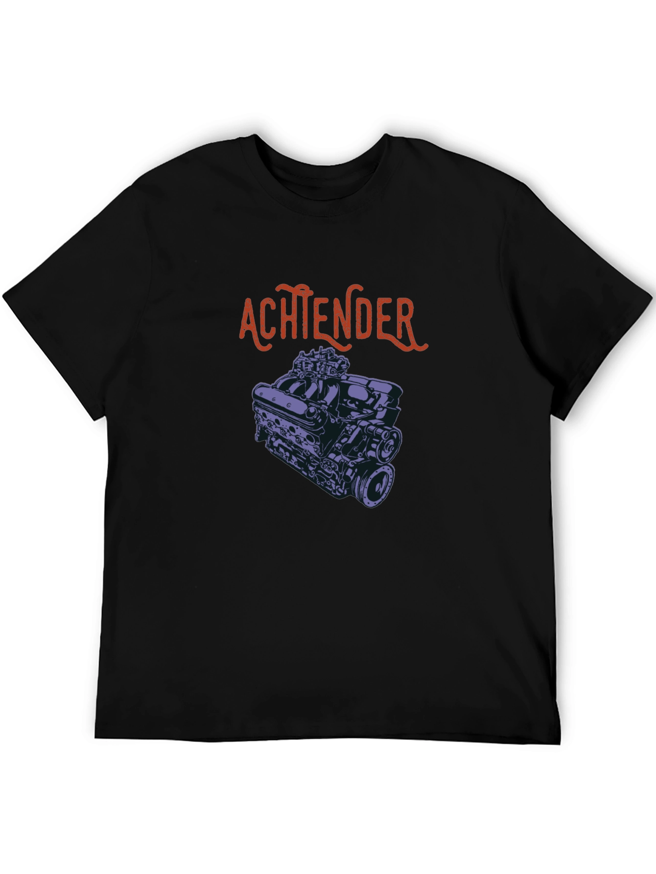 Achtender Engine Graphic T-Shirt - Black