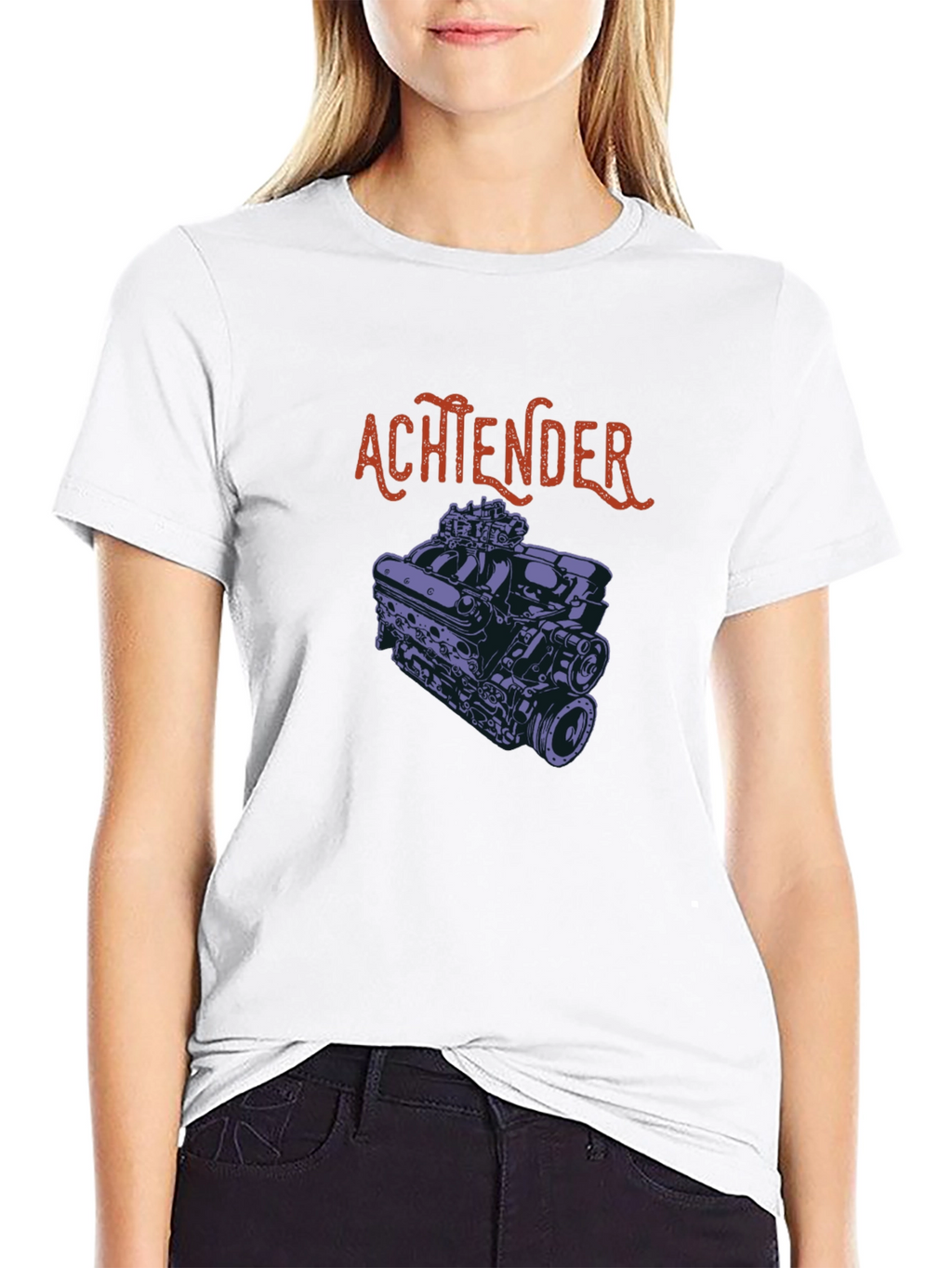 Achtender Engine Graphic T-Shirt - Black