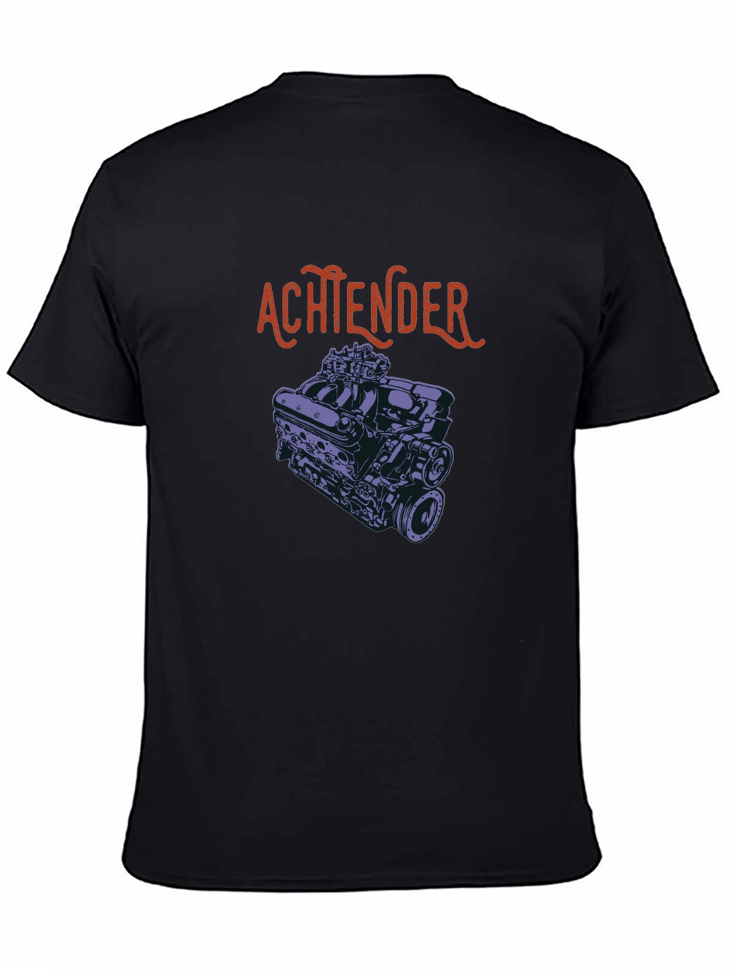 Achtender Engine Graphic T-Shirt - Black
