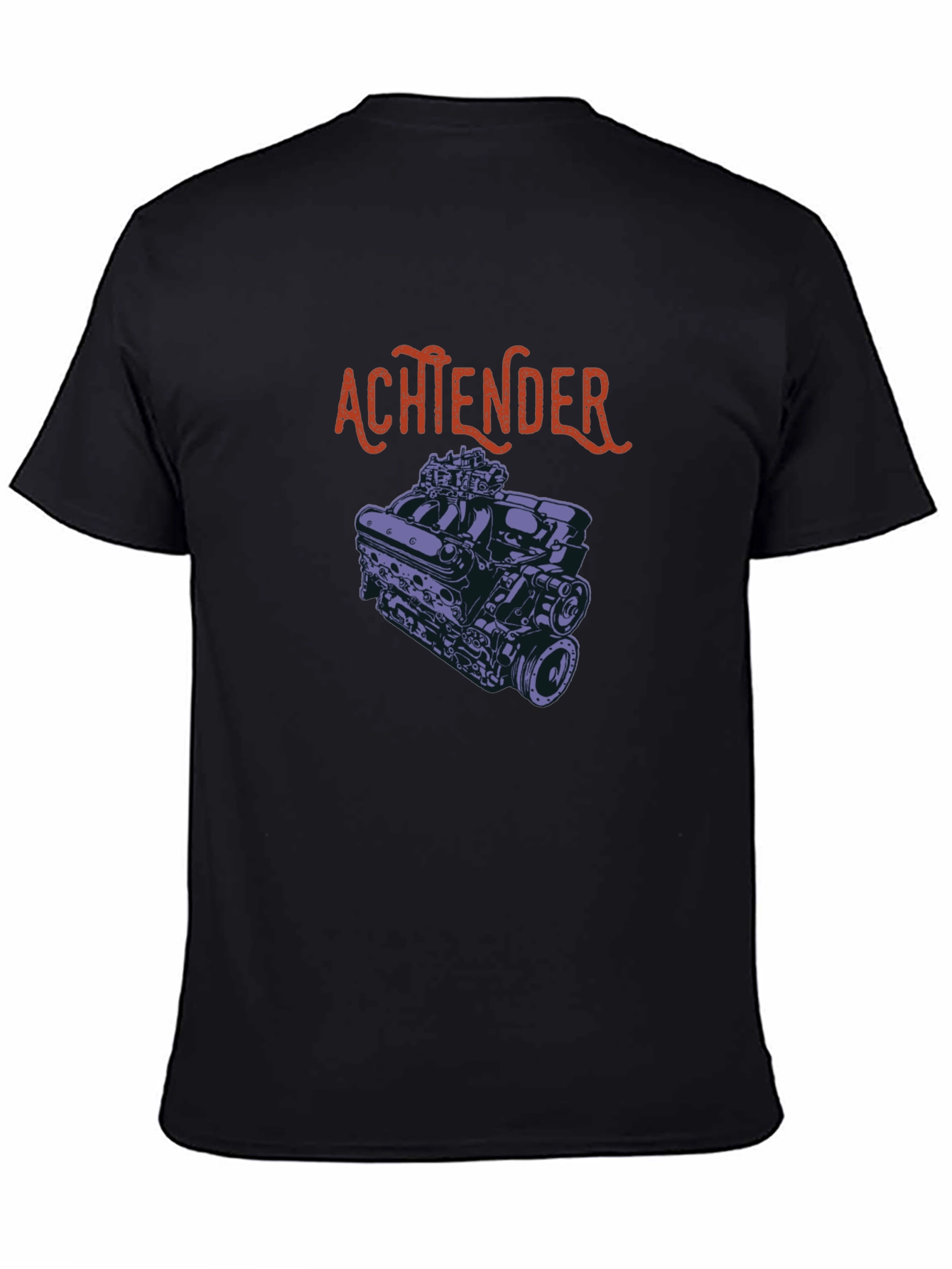 Achtender Engine Graphic T-Shirt - Black