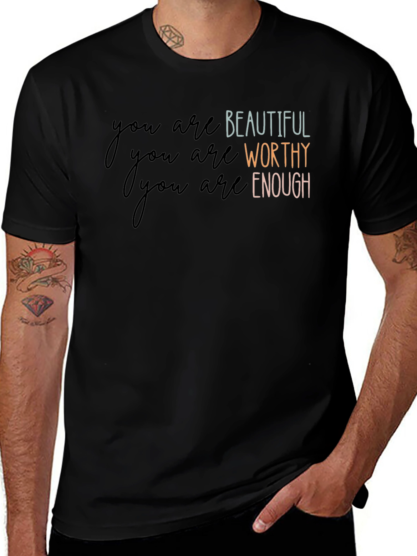Affirmation T-Shirt: Beautiful Worthy Enough