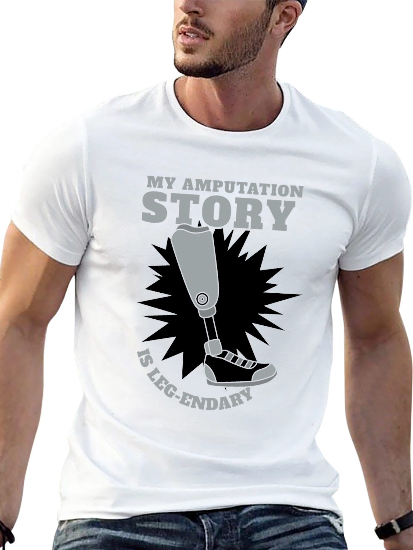 Amputation Story Leg-endary Graphic T-Shirt