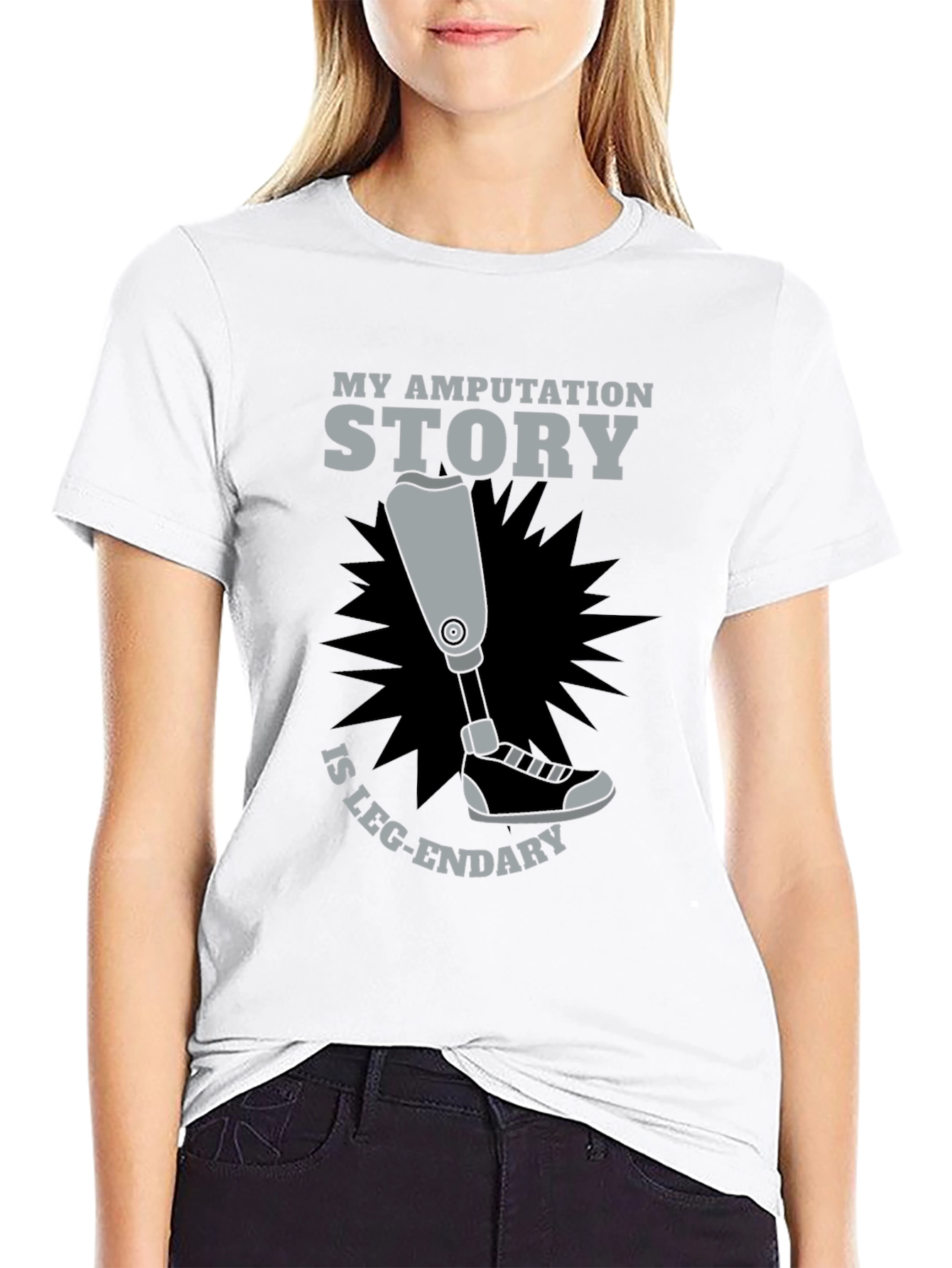 Amputation Story Leg-endary Graphic T-Shirt