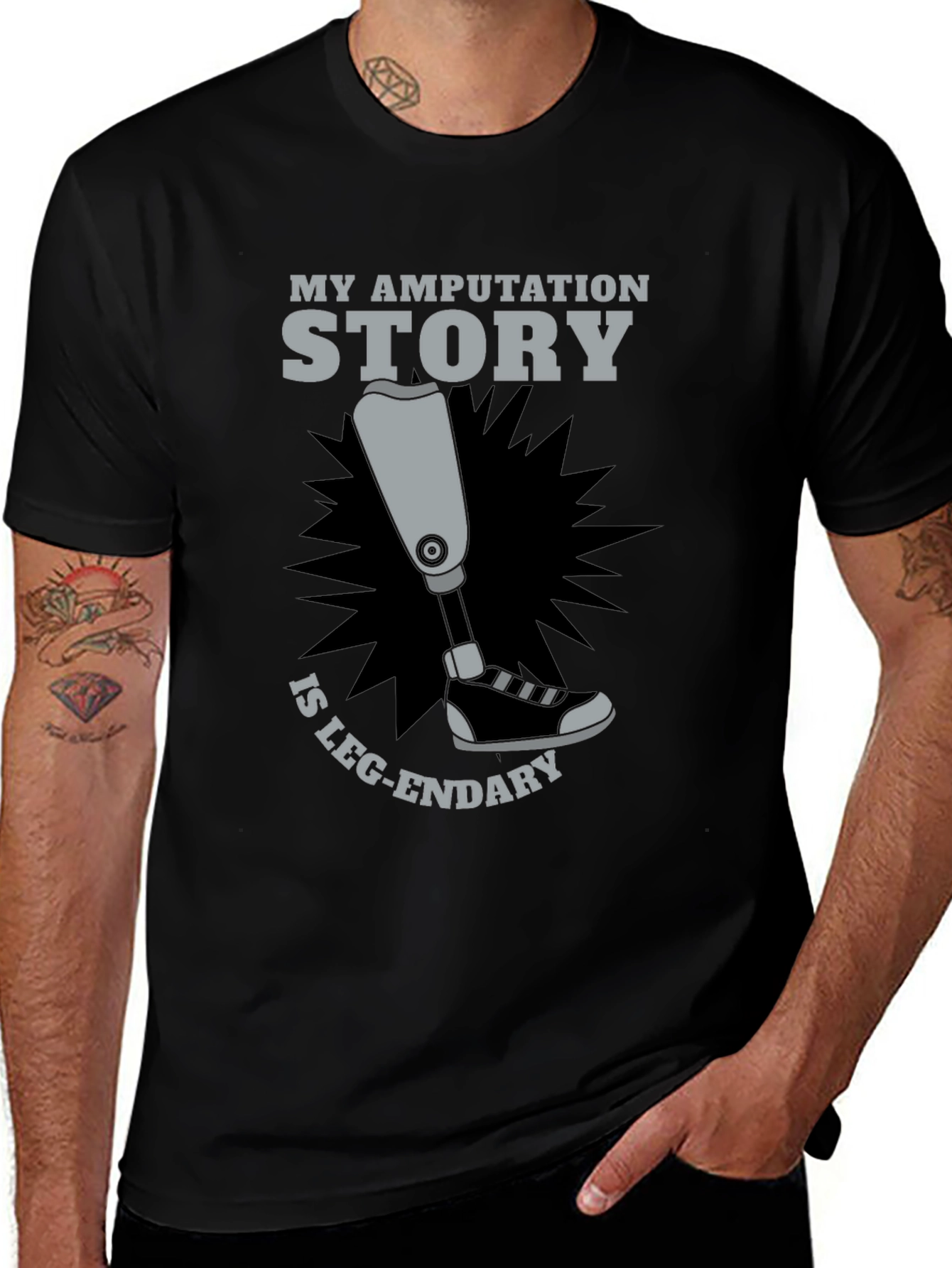 Amputation Story Leg-endary Graphic T-Shirt