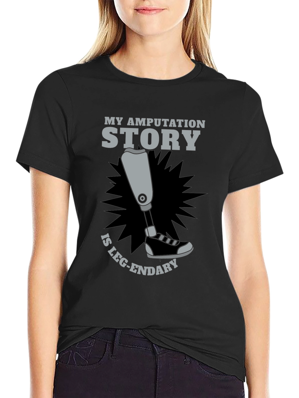 Amputation Story Leg-endary Graphic T-Shirt