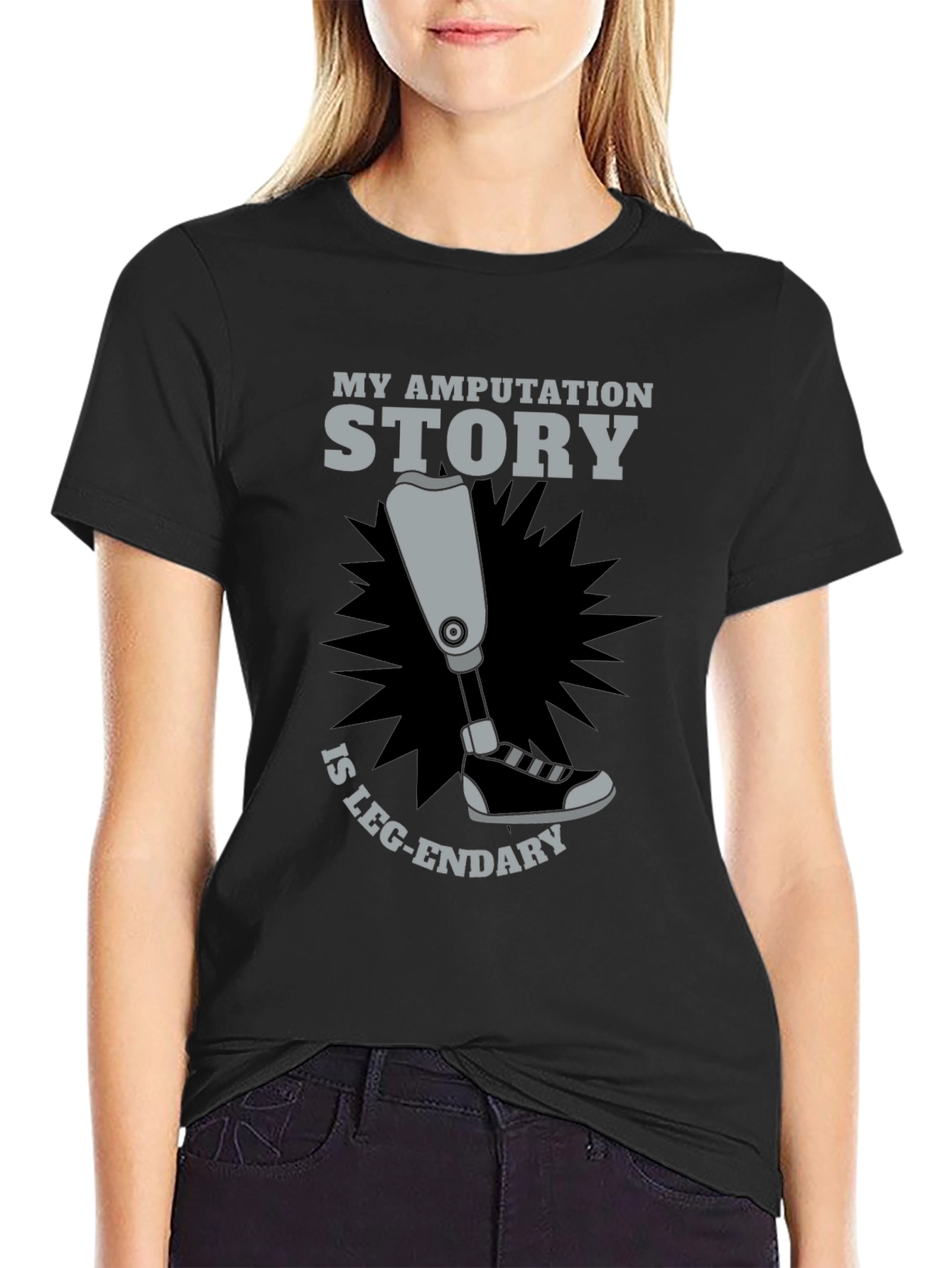 Amputation Story Leg-endary Graphic T-Shirt