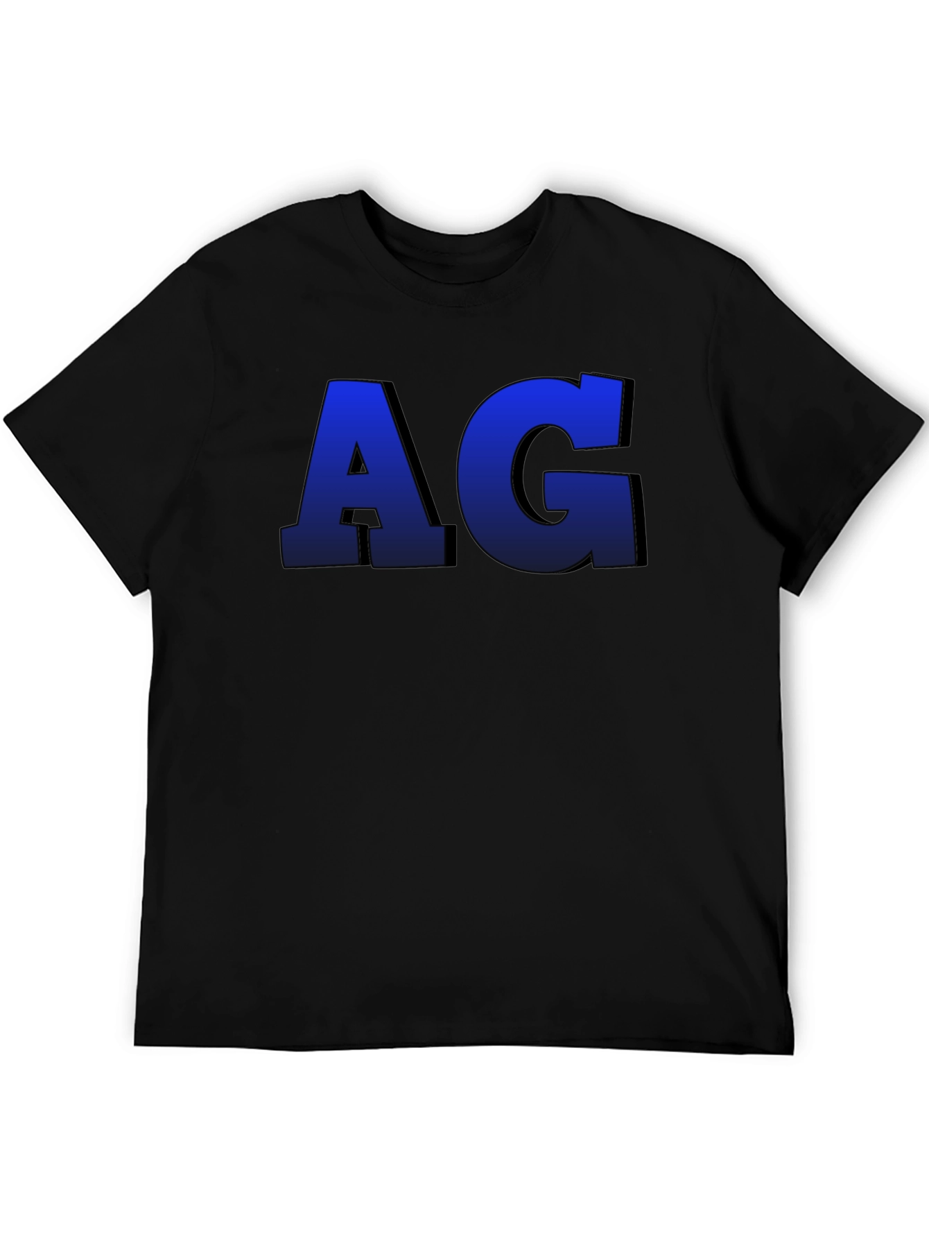 AG Initial T-Shirt - Bold Letter Design Soft Cotton Tee