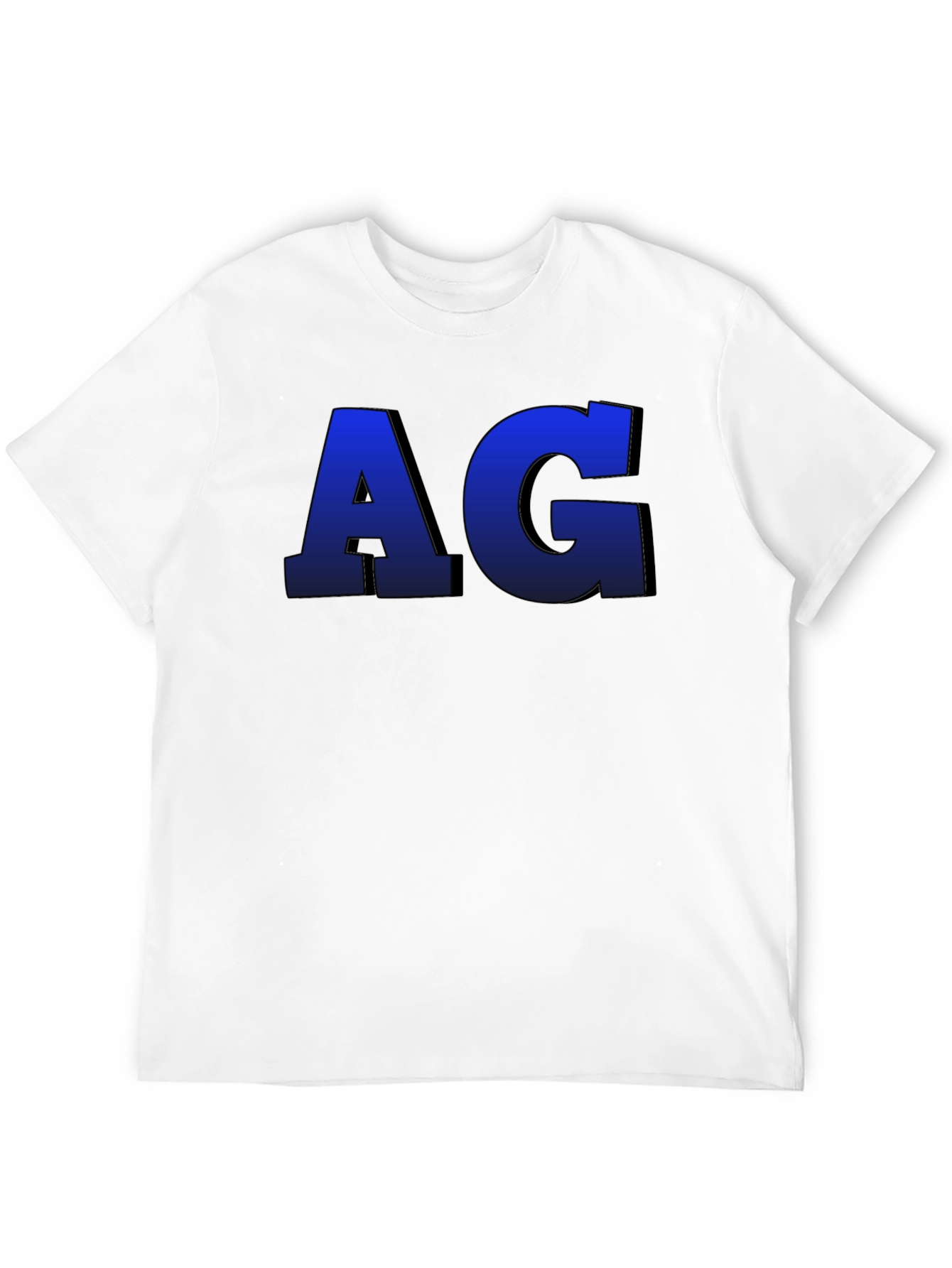 AG Initial T-Shirt - Bold Letter Design Soft Cotton Tee