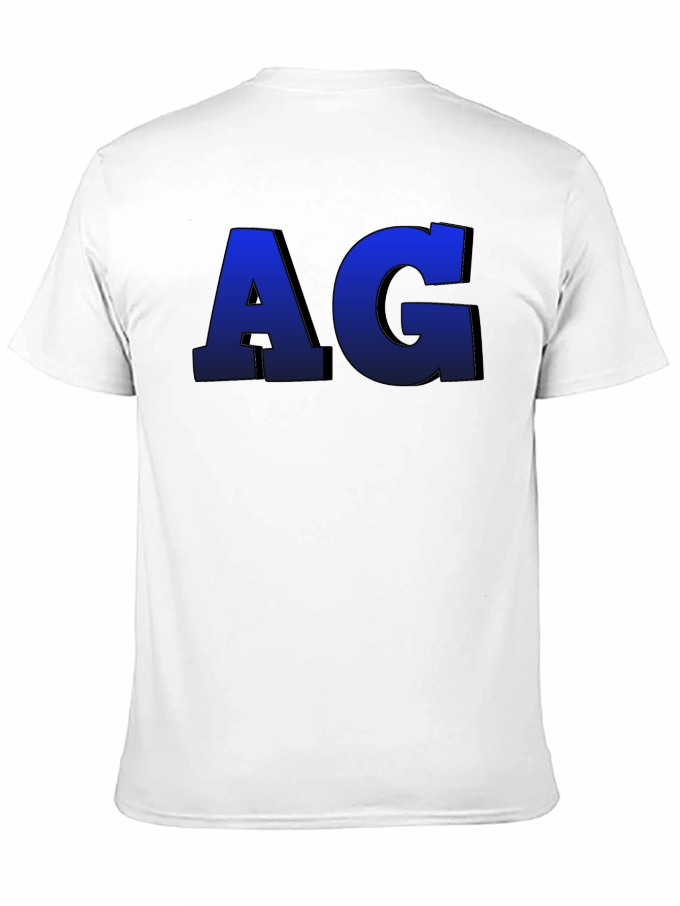 AG Initial T-Shirt - Bold Letter Design Soft Cotton Tee