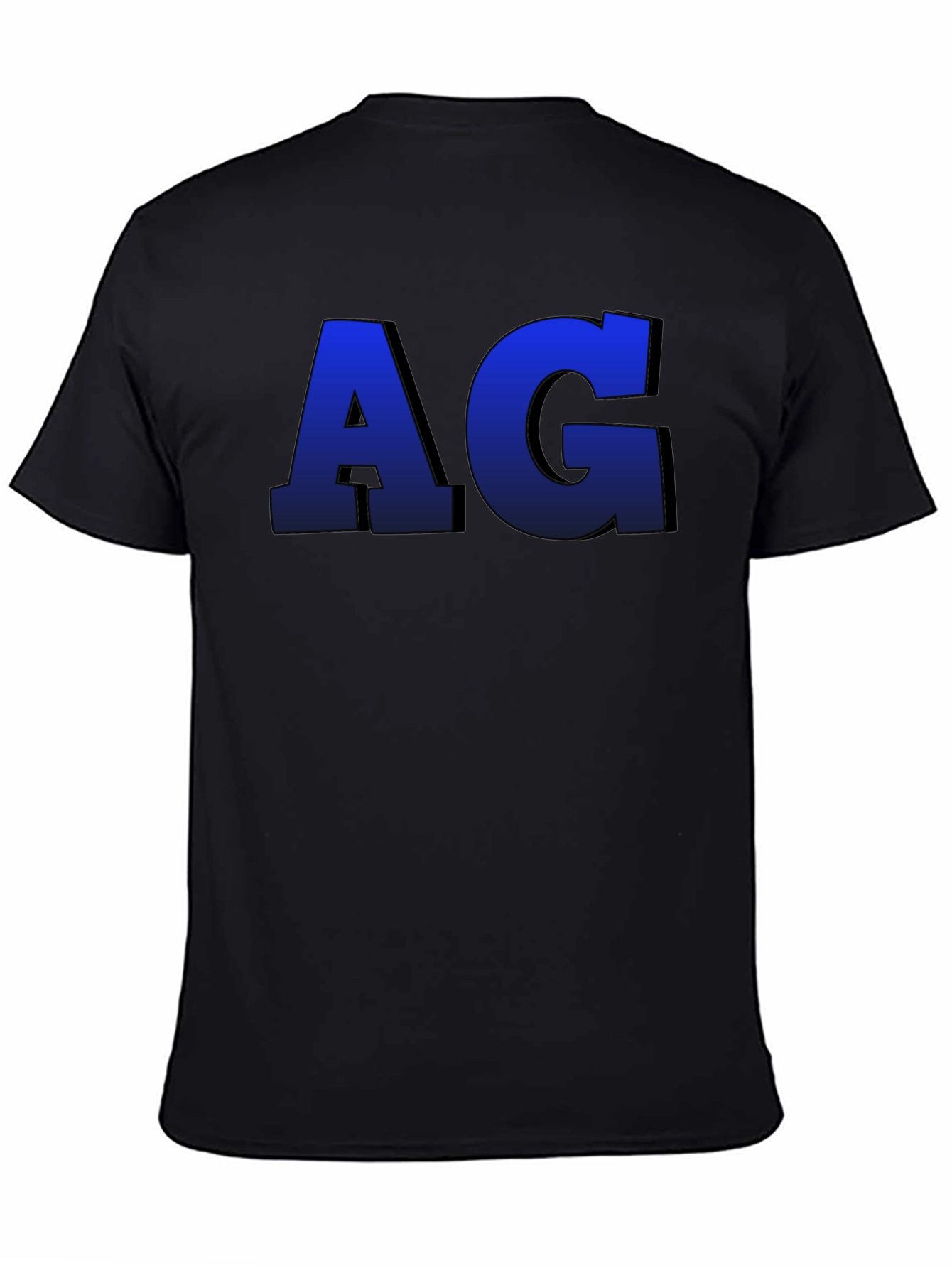AG Initial T-Shirt - Bold Letter Design Soft Cotton Tee
