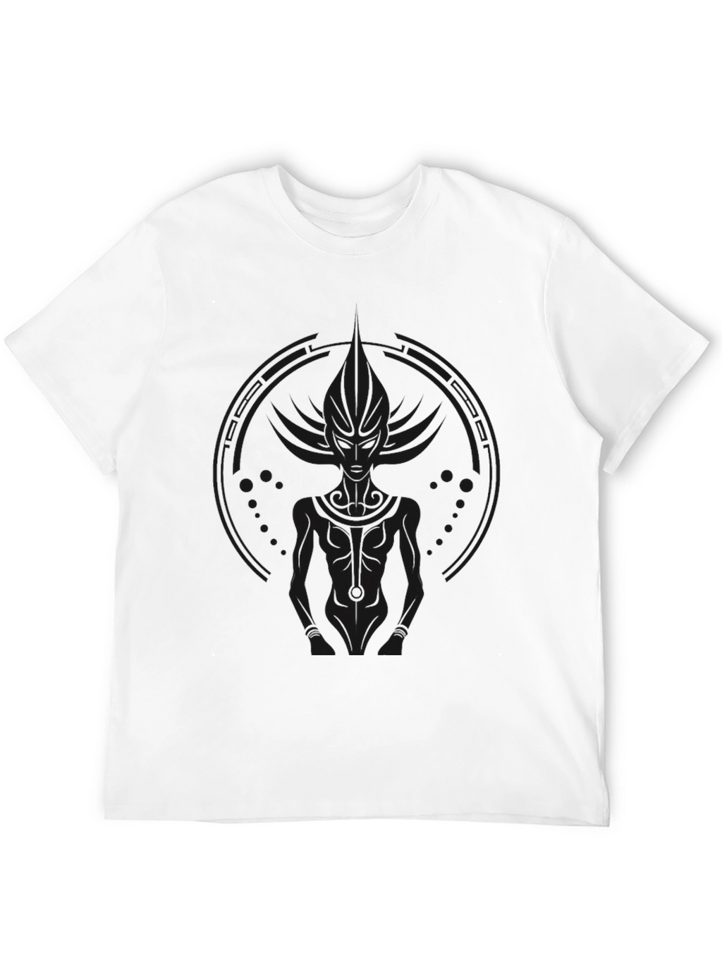 Abstract Graphic Print Black T-Shirt