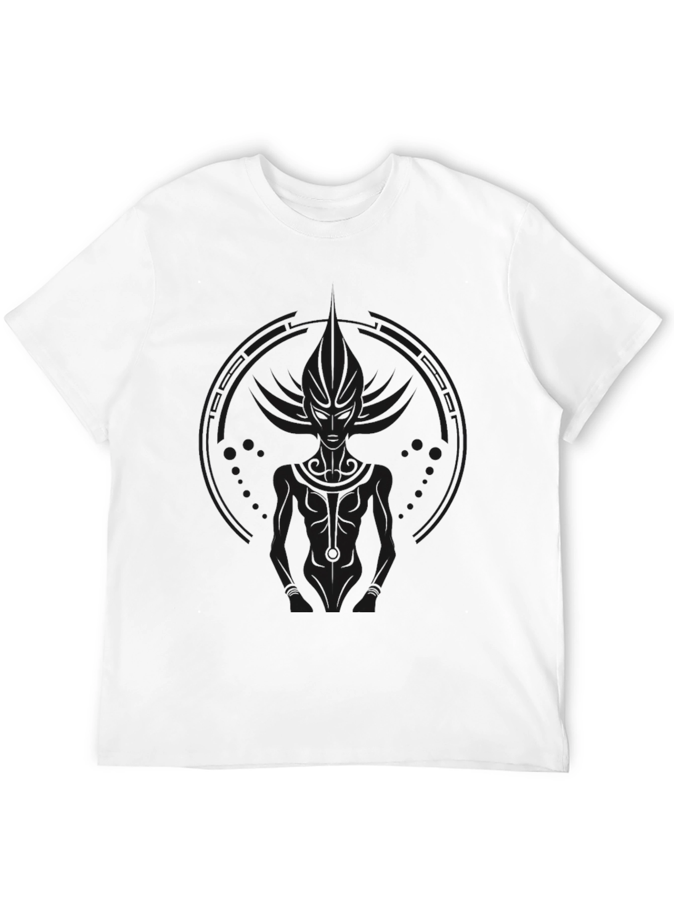 Abstract Graphic Print Black T-Shirt