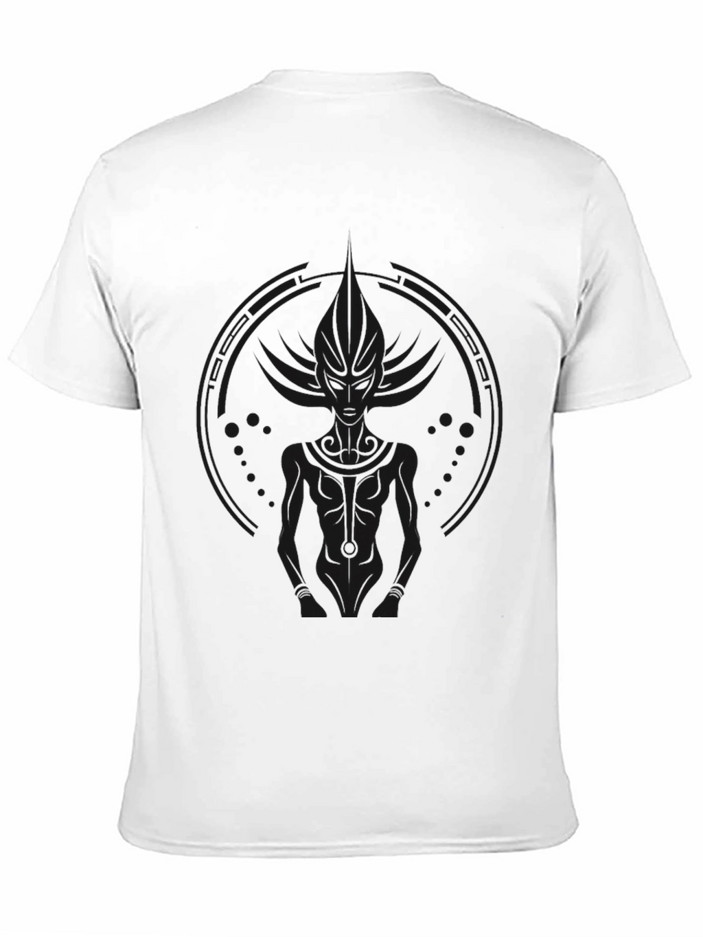 Abstract Graphic Print Black T-Shirt