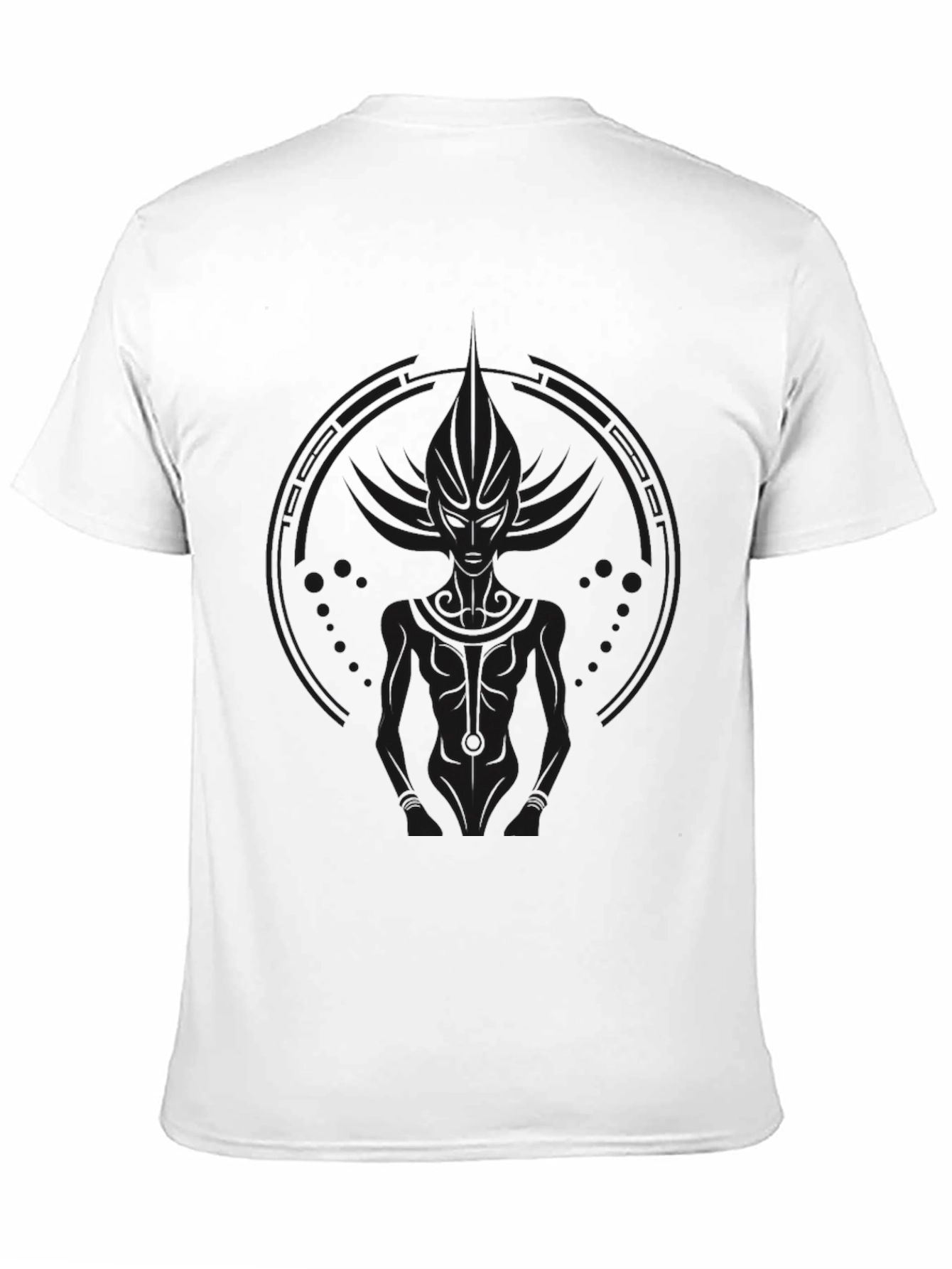 Abstract Graphic Print Black T-Shirt