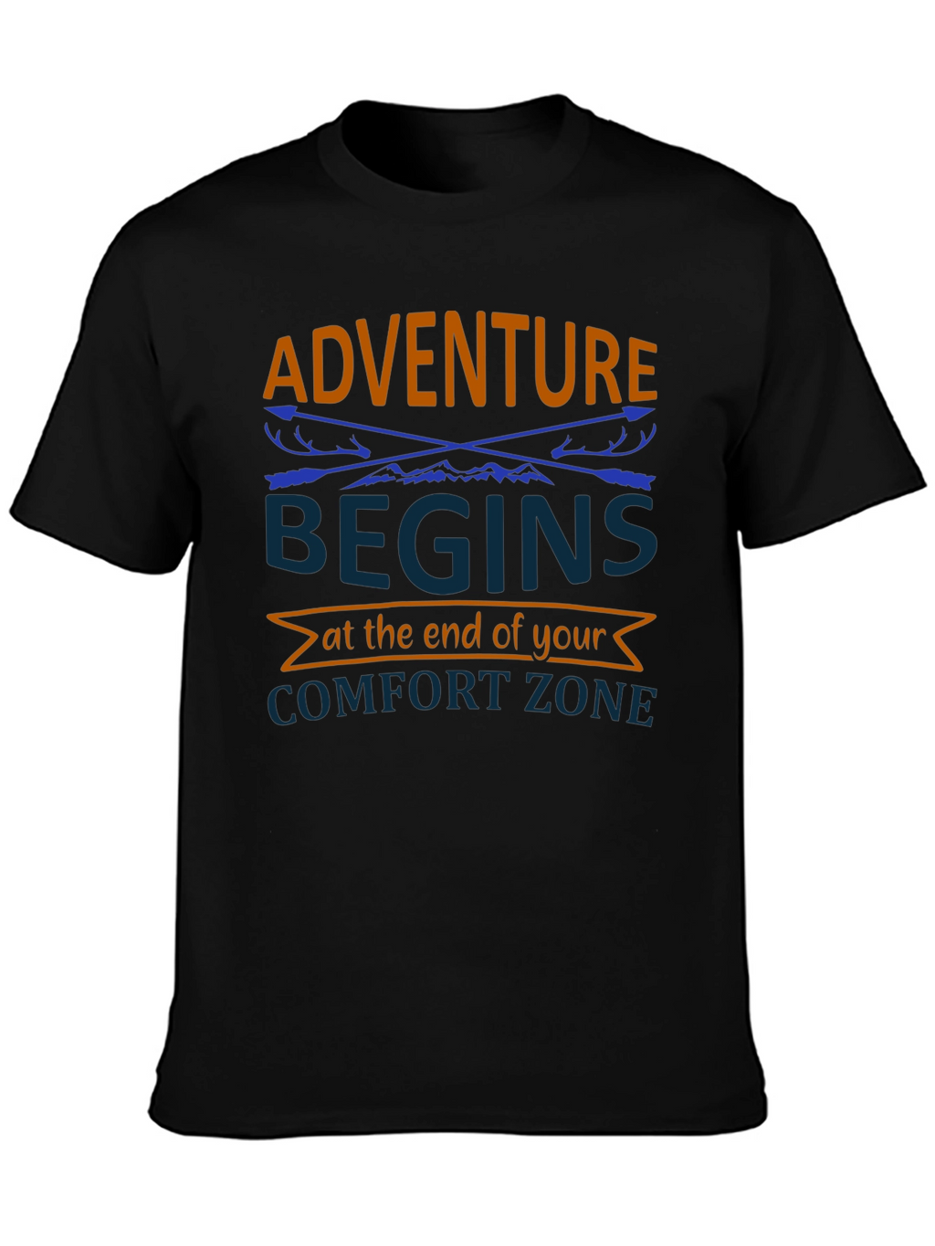 Adventure Begins Comfort Zone Graphic Tee