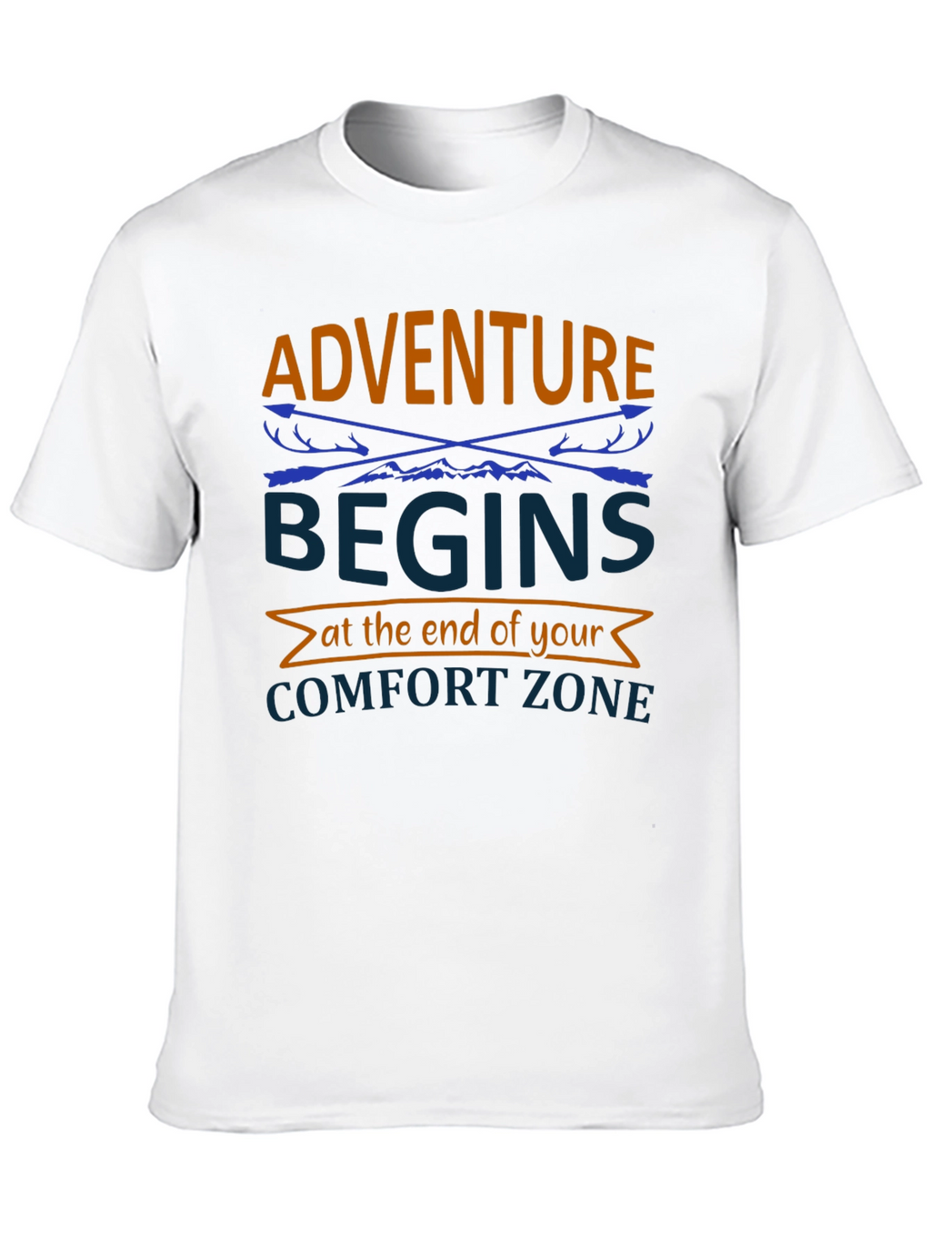 Adventure Begins Comfort Zone Graphic Tee