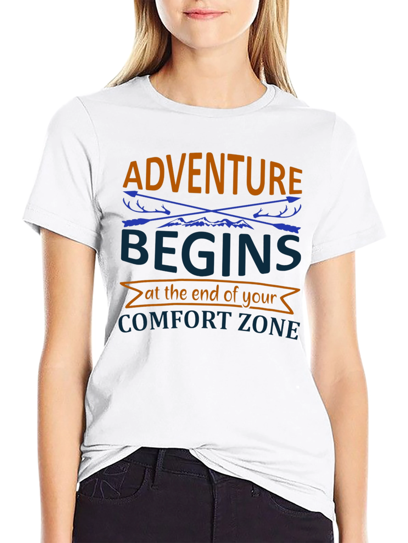 Adventure Begins Comfort Zone Graphic Tee