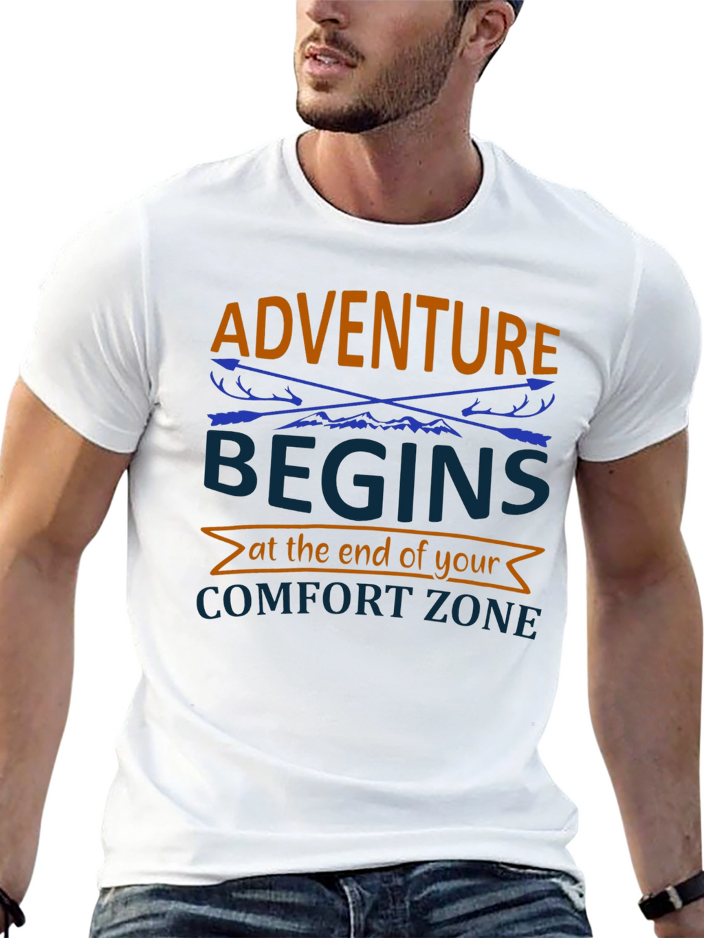Adventure Begins Comfort Zone Graphic Tee