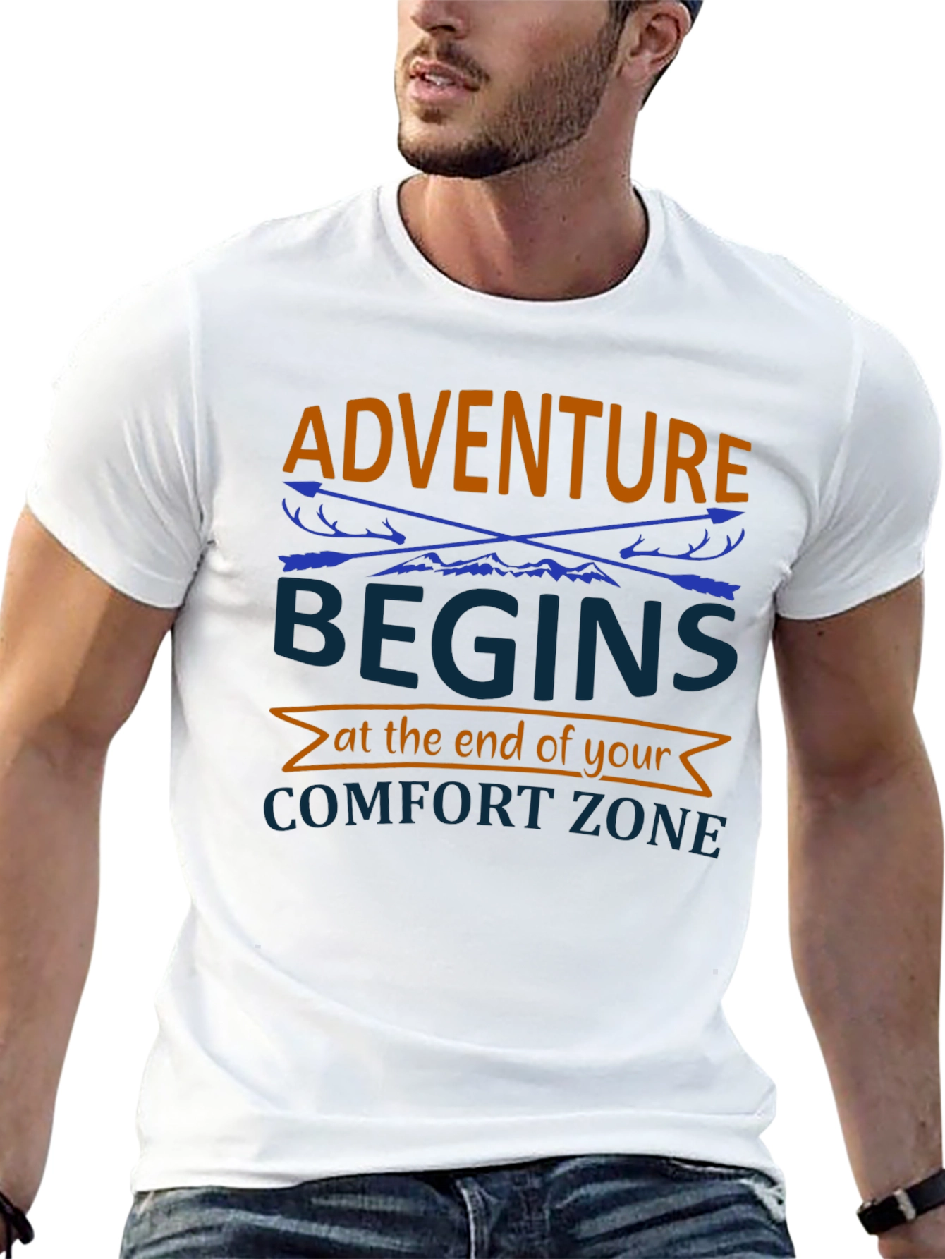 Adventure Begins Comfort Zone Graphic Tee
