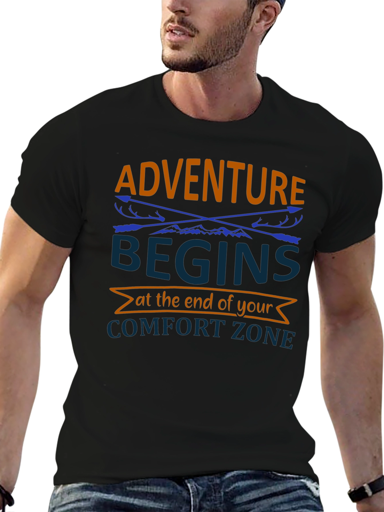 Adventure Begins Comfort Zone Graphic Tee