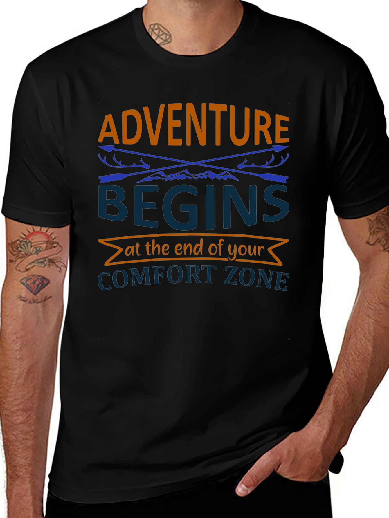 Adventure Begins Comfort Zone Graphic Tee
