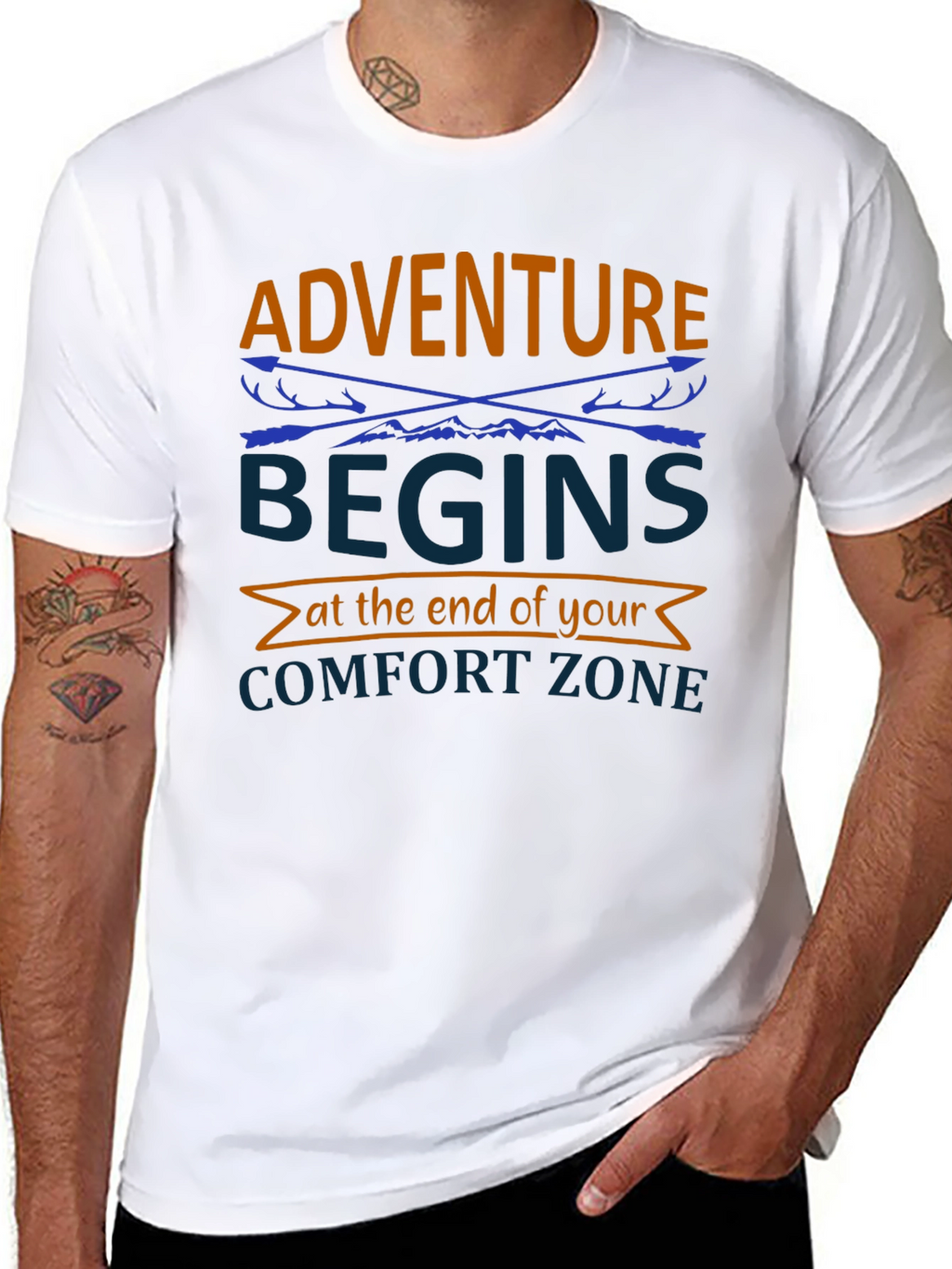 Adventure Begins Comfort Zone Graphic Tee