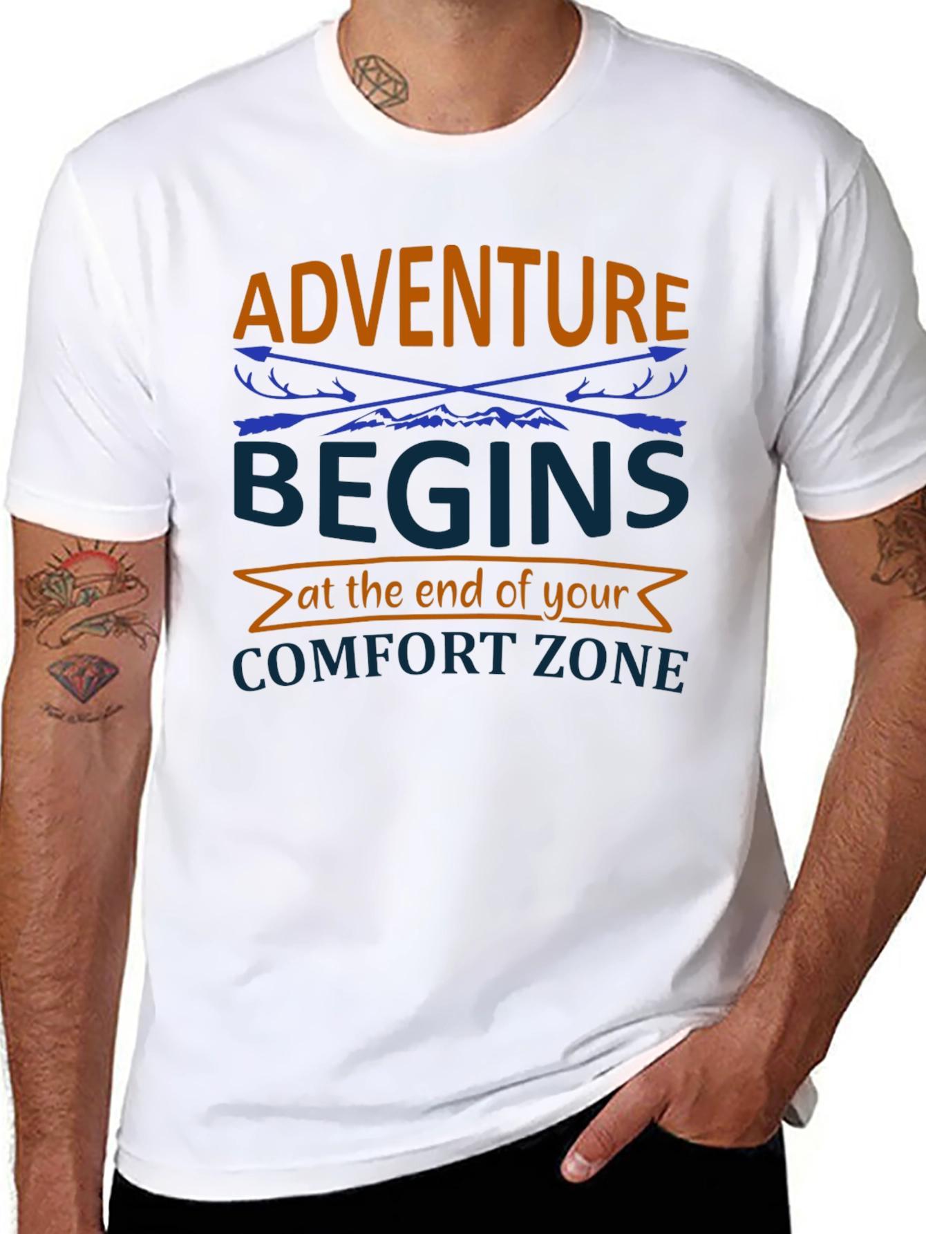 Adventure Begins Comfort Zone Graphic Tee