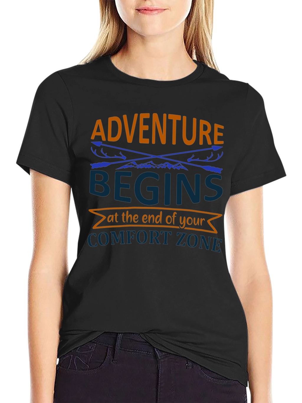 Adventure Begins Comfort Zone Graphic Tee
