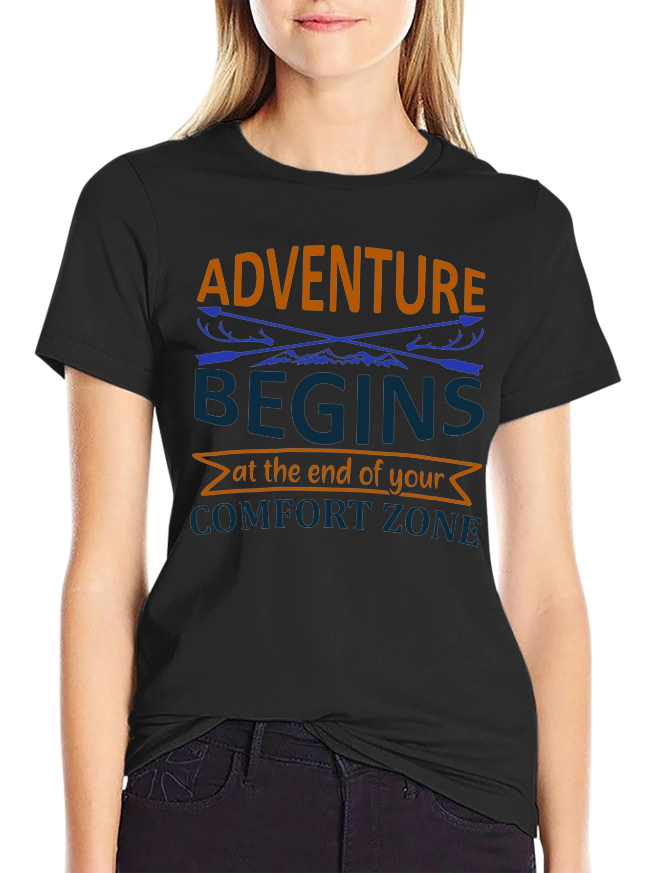 Adventure Begins Comfort Zone Graphic Tee