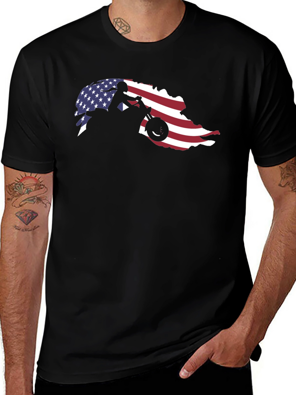 American Flag Motocross T-Shirt