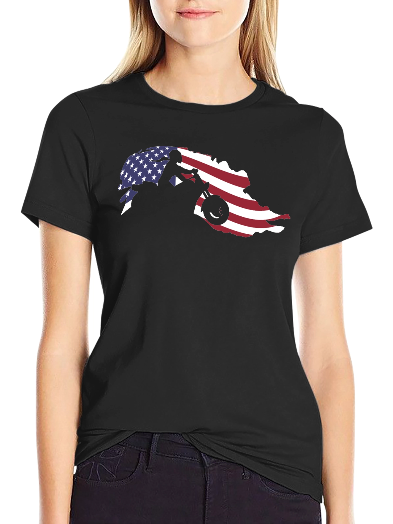 American Flag Motocross T-Shirt