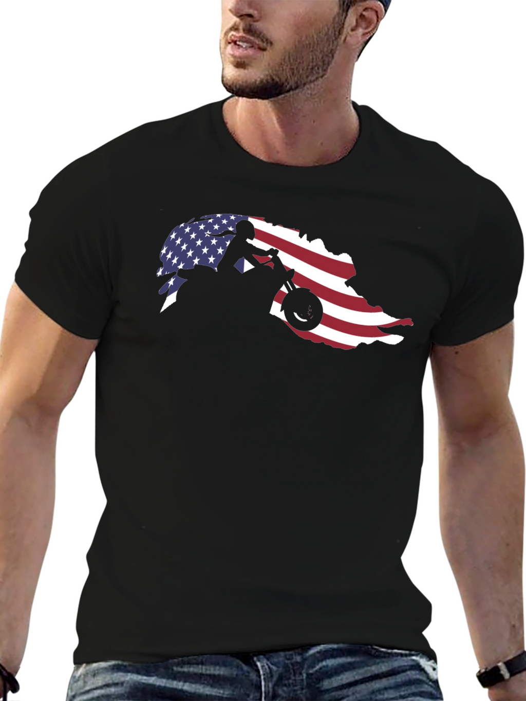 American Flag Motocross T-Shirt