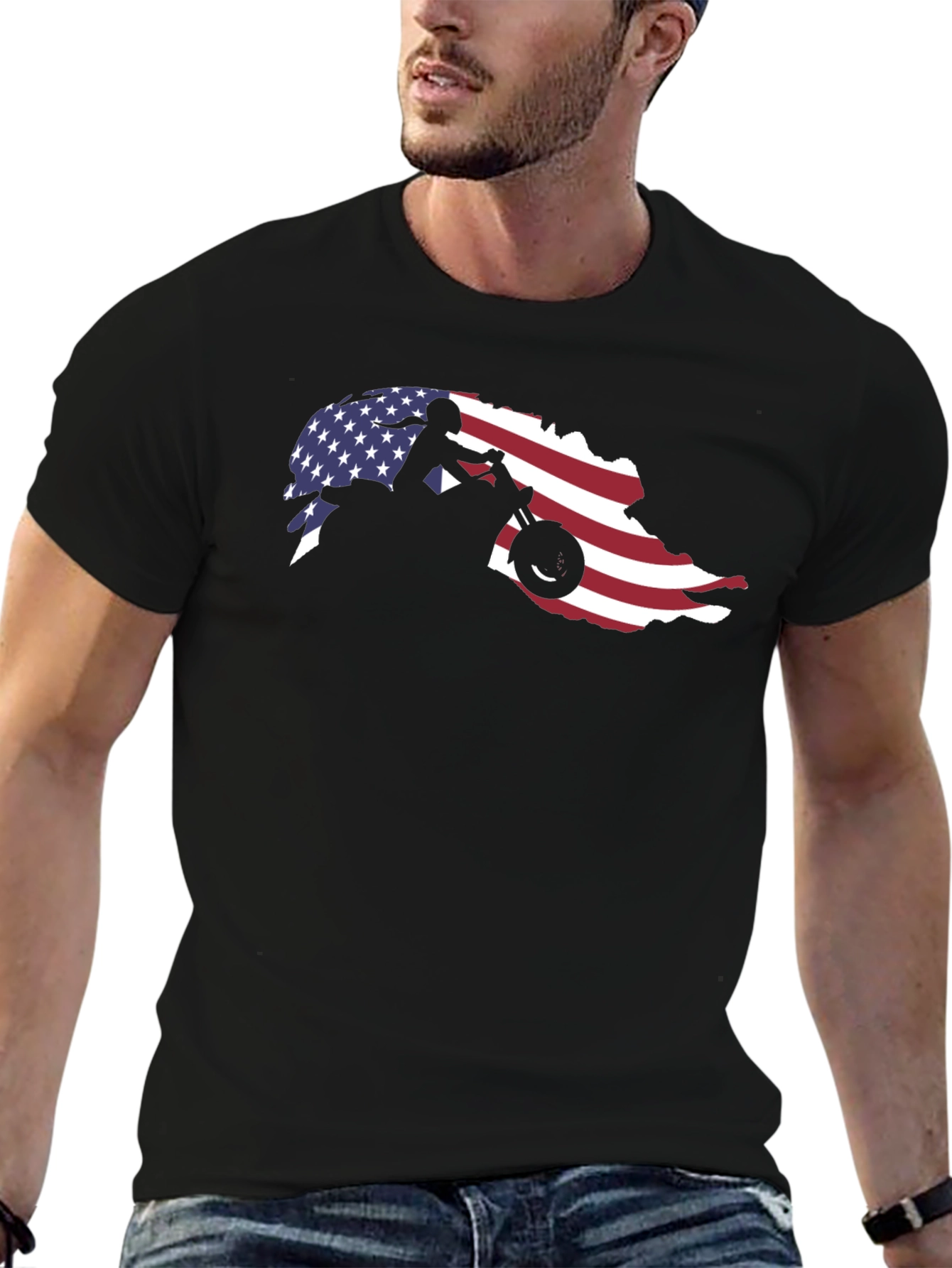 American Flag Motocross T-Shirt