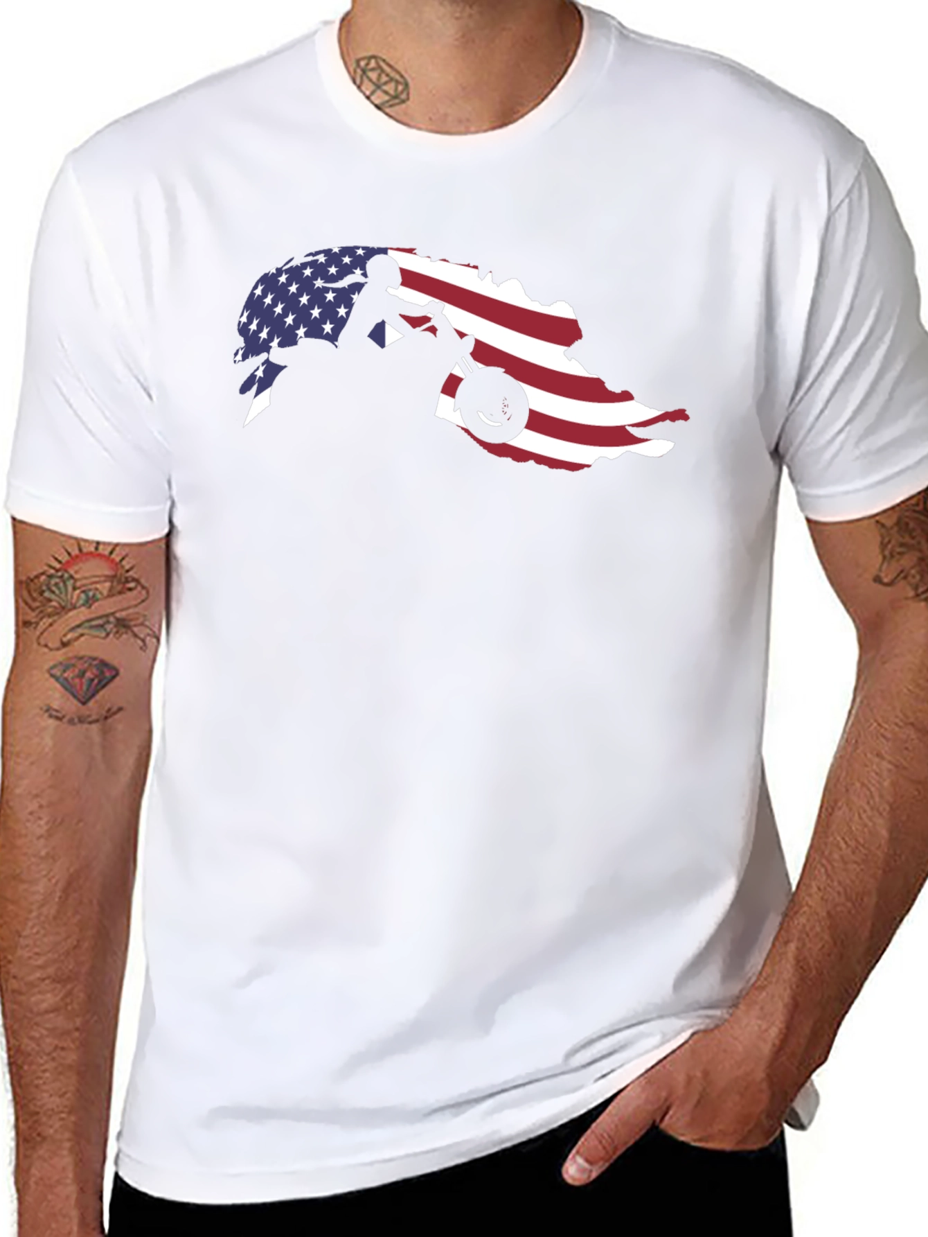 American Flag Motocross T-Shirt