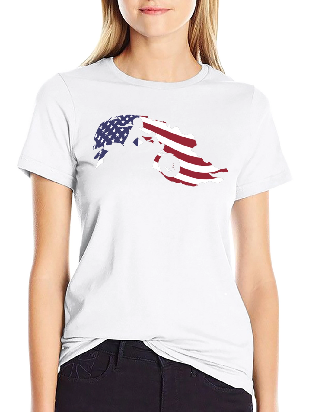 American Flag Motocross T-Shirt